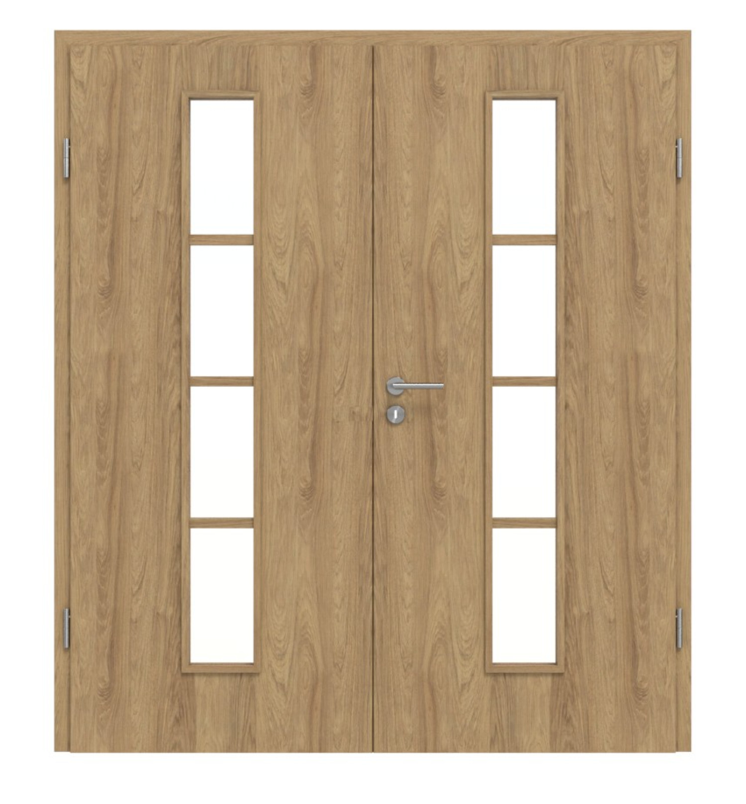 CLASSEN Doppelflügeltür 4.6 Hickory Eiche CPL mit Lichtausschnitt inkl. Zarge