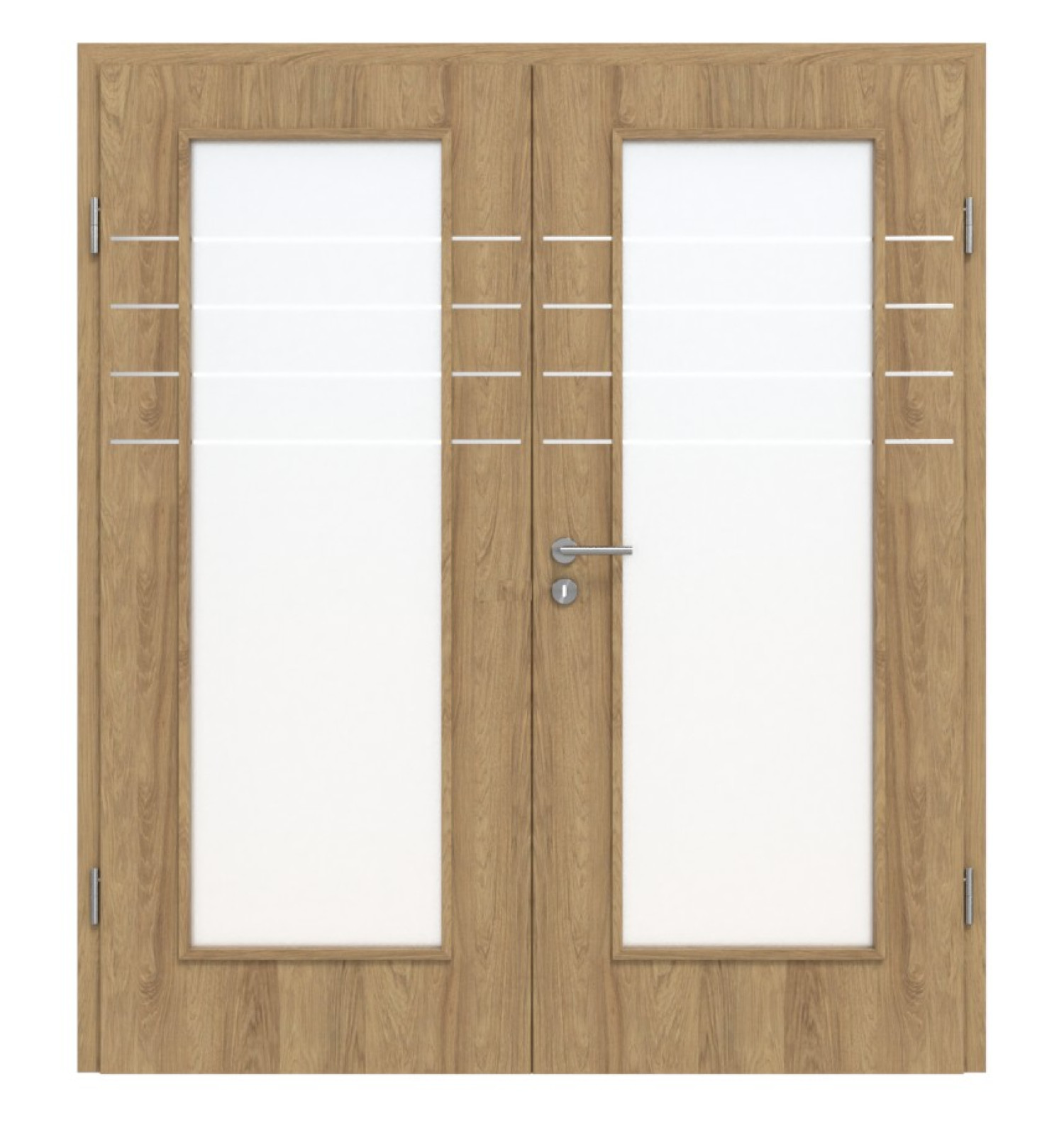 CLASSEN Doppelflügeltür 4.9 Hickory Eiche CPL mit Lichtausschnitt inkl. Zarge