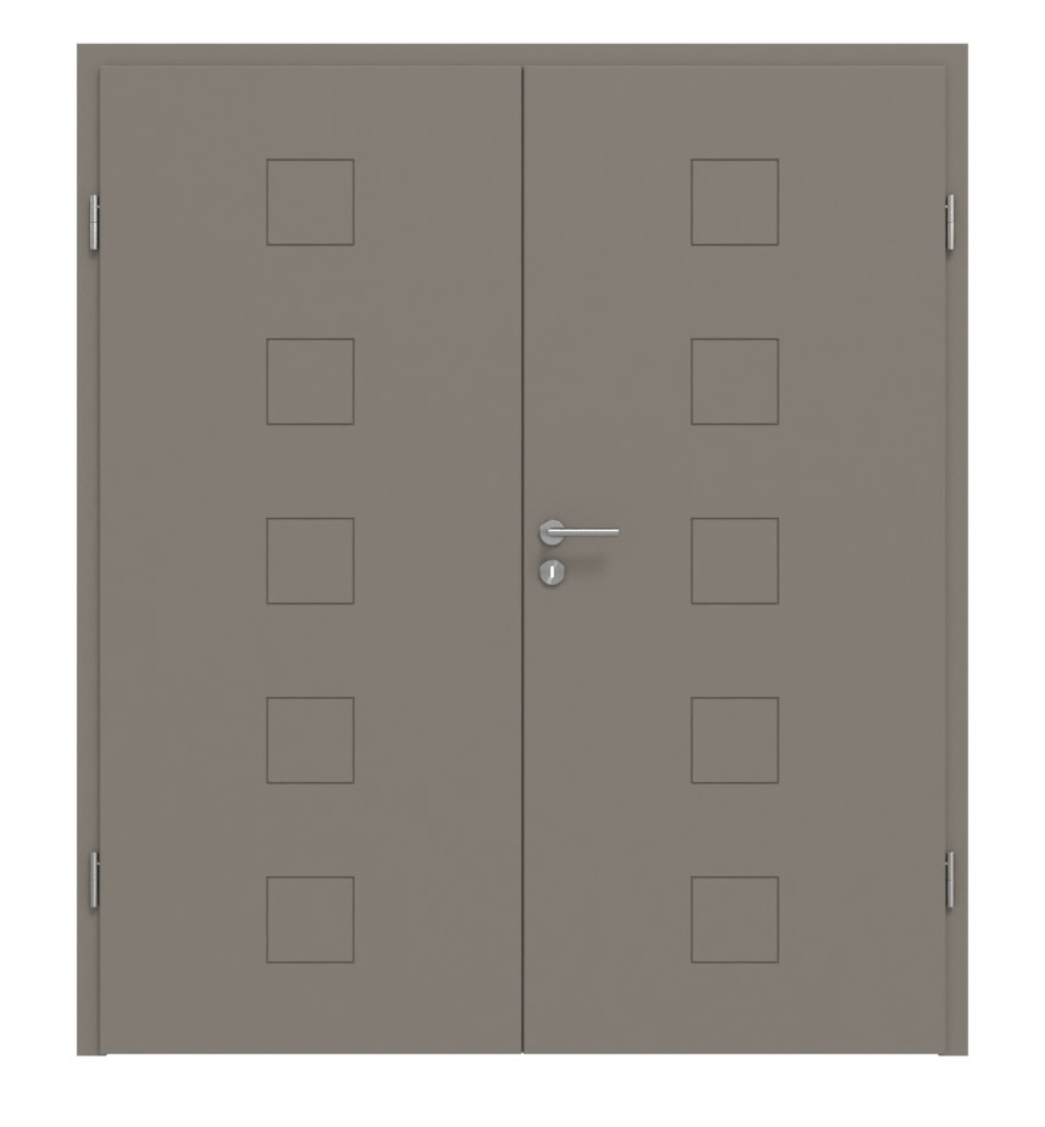 Frontansicht von Signum 19 Basic Lack Taupe RAL 7048 Doppelflügeltür inkl. Zarge - Huga
