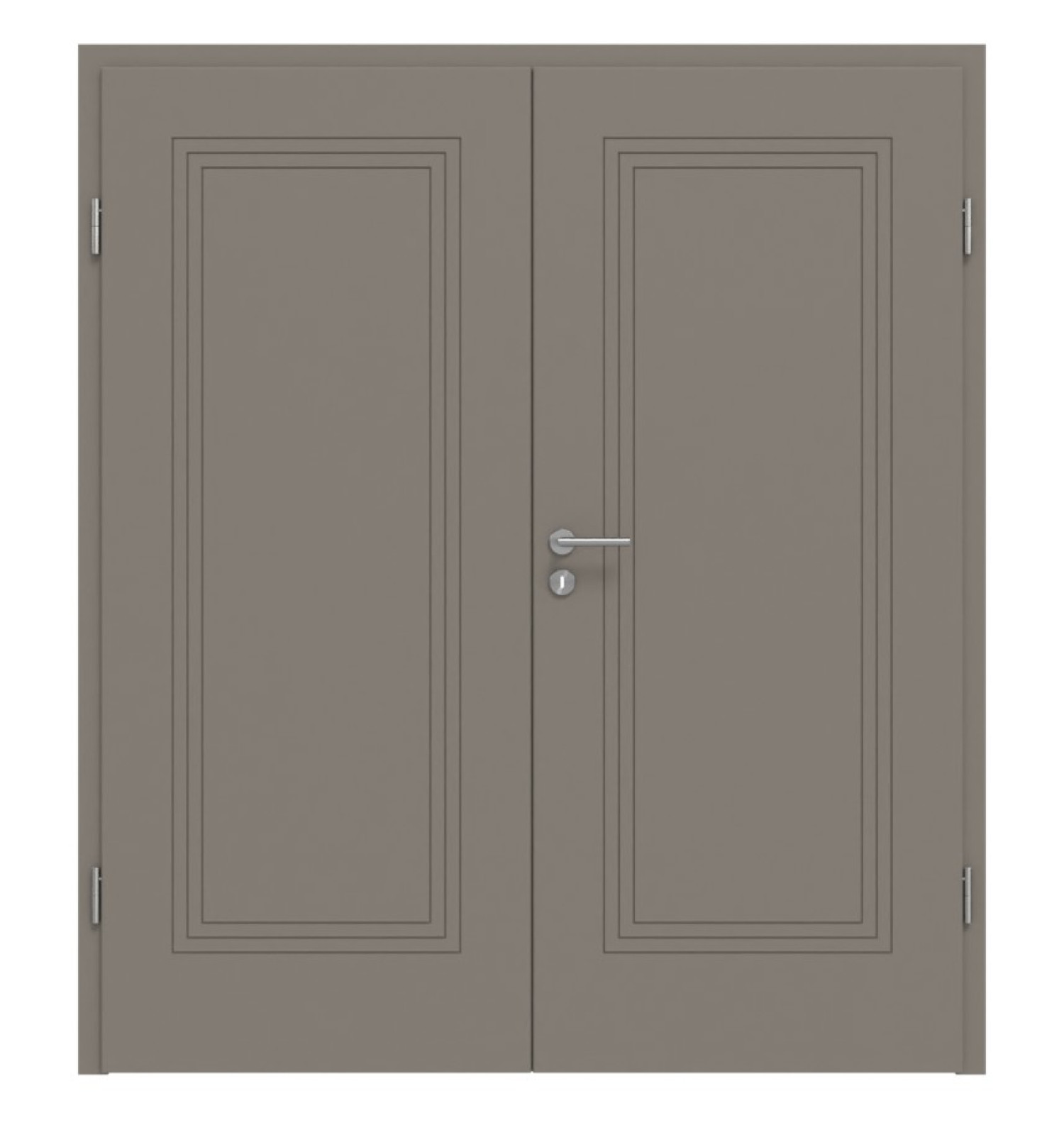 Frontansicht von Signum 21 Basic Lack Taupe RAL 7048 Doppelflügeltür inkl. Zarge - Huga