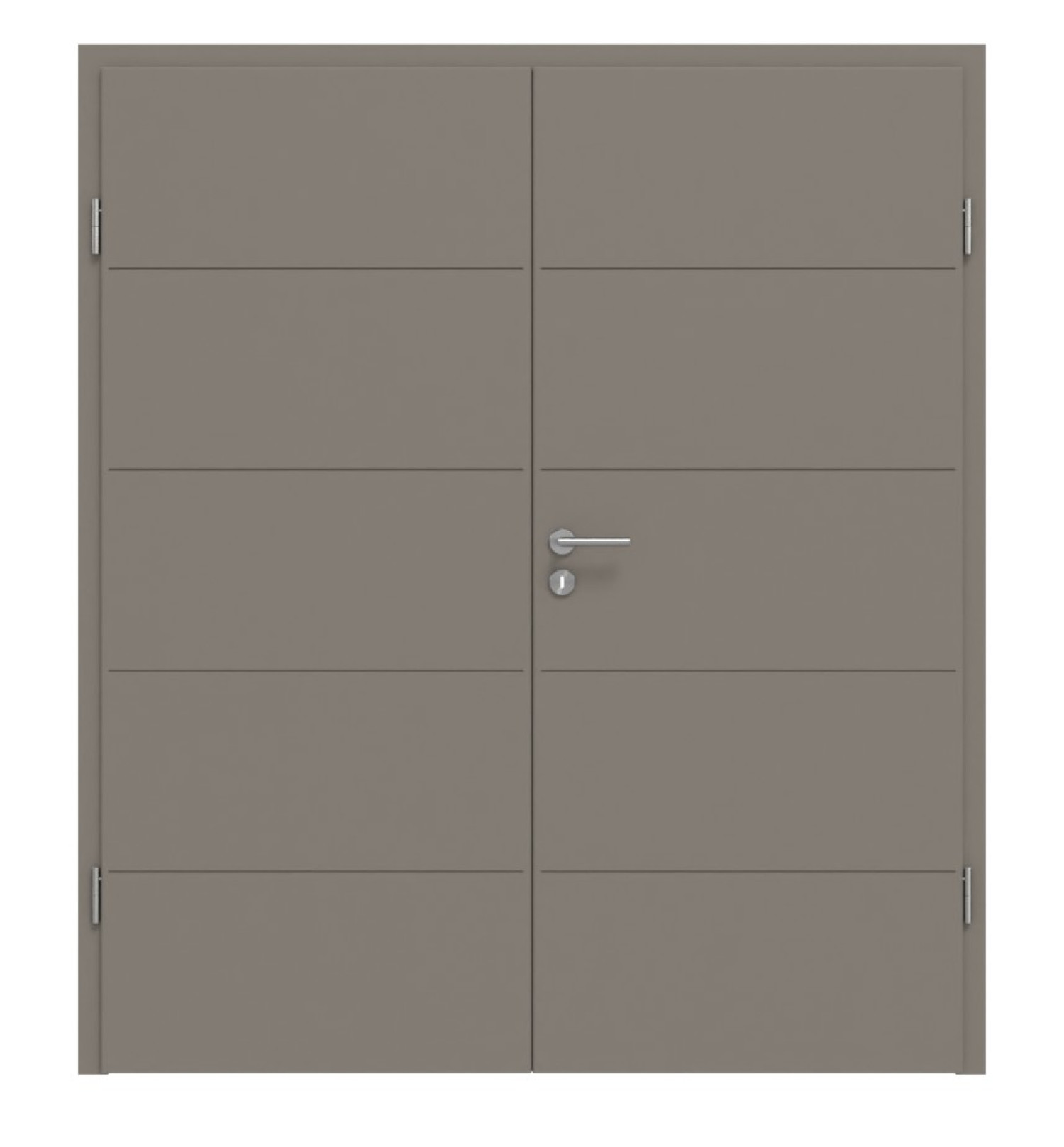 Frontansicht von Signum 27 Basic Lack Taupe RAL 7048 Doppelflügeltür inkl. Zarge - Huga