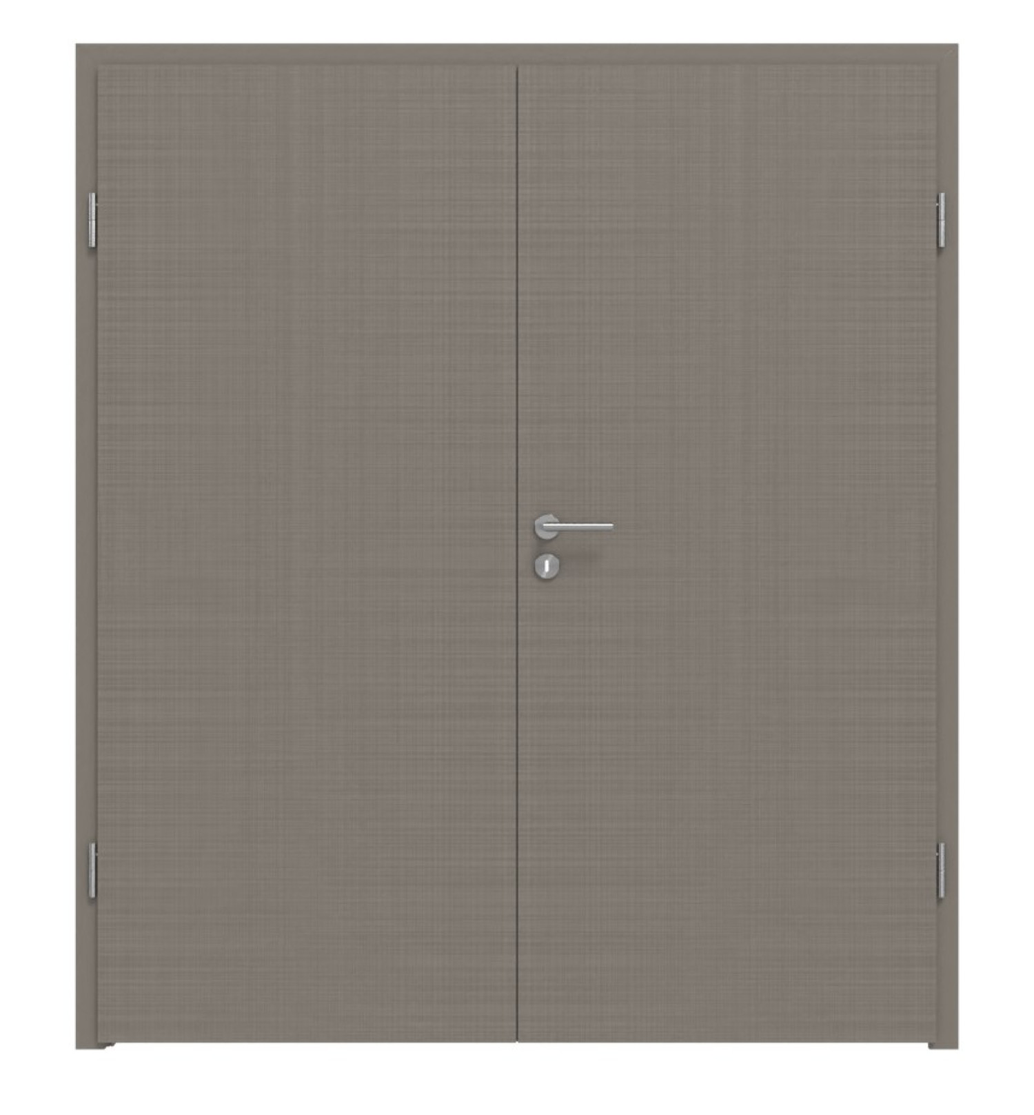 Frontansicht von LEBO Doppelflügeltür Textile Taupe Lebosense inkl. Zarge