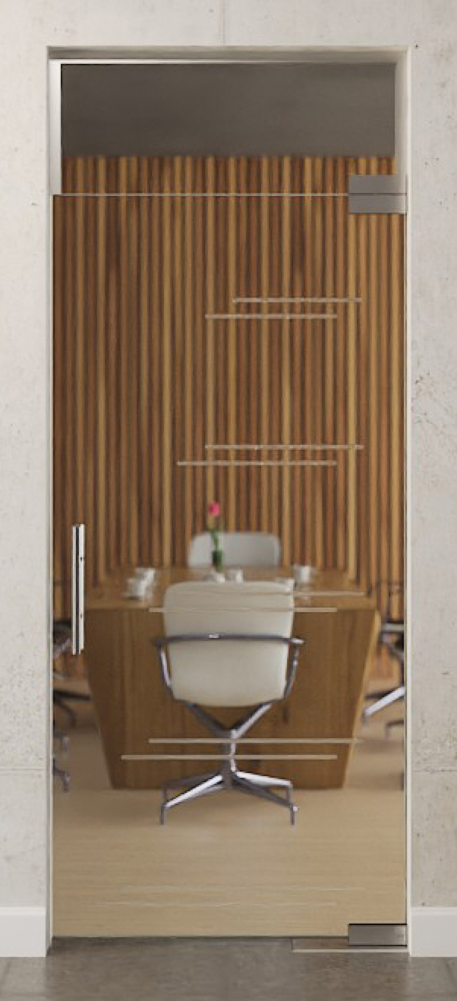 Bild von Aida Motiv matt Glaspendeltür mit Oberlicht DORMA Mundus BTS Variante 7 - Erkelenz