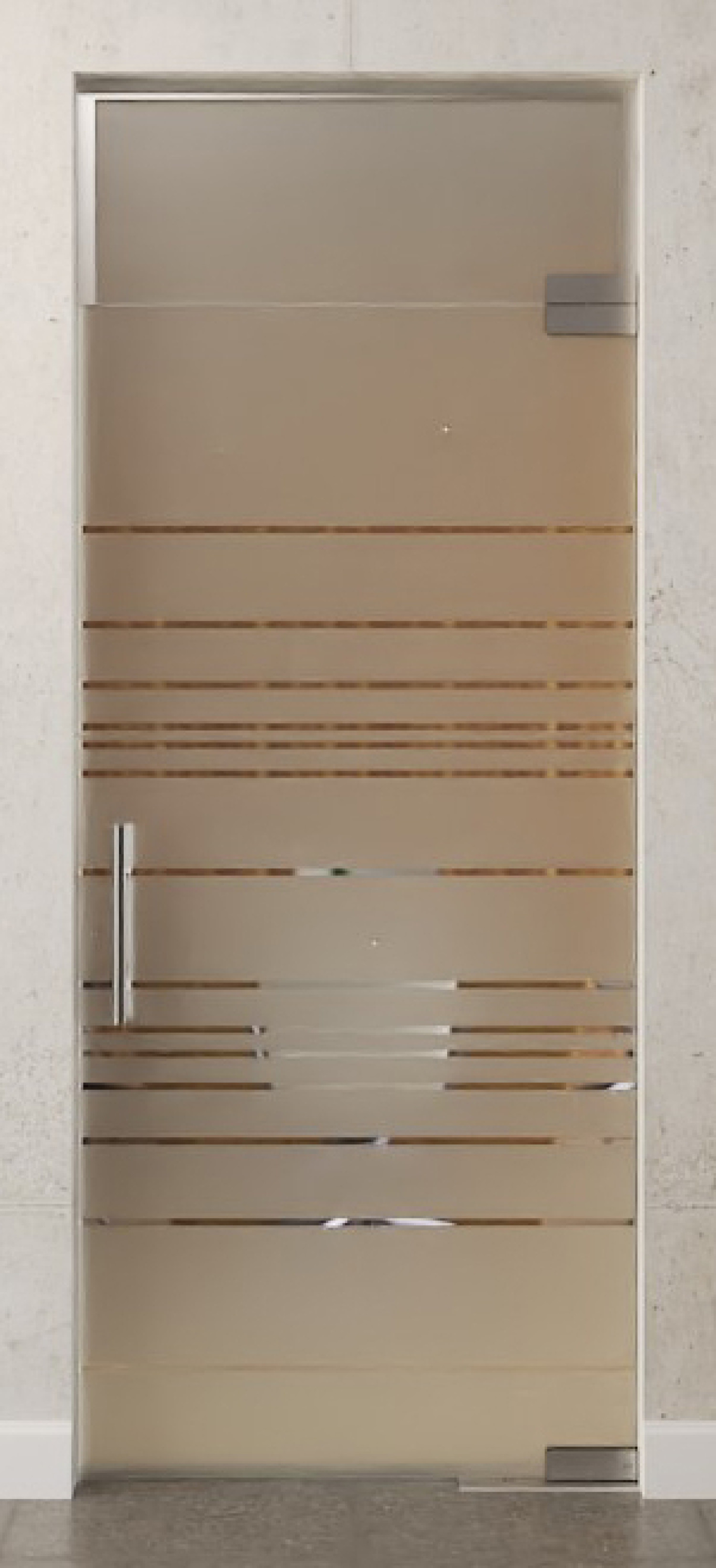 Bild von Quer Motiv klar Glaspendeltür mit Oberlicht DORMA Mundus BTS Variante 7 - Erkelenz