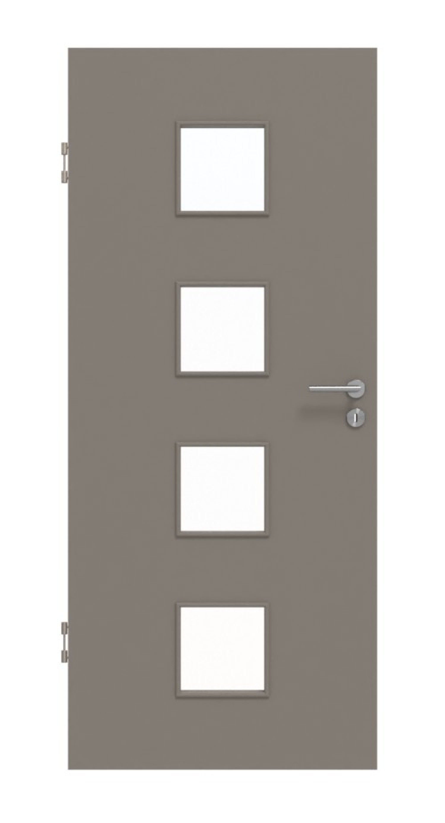 Frontansicht von Taupe RAL 7048 LA 14 Basic Lack Innentür - Huga
