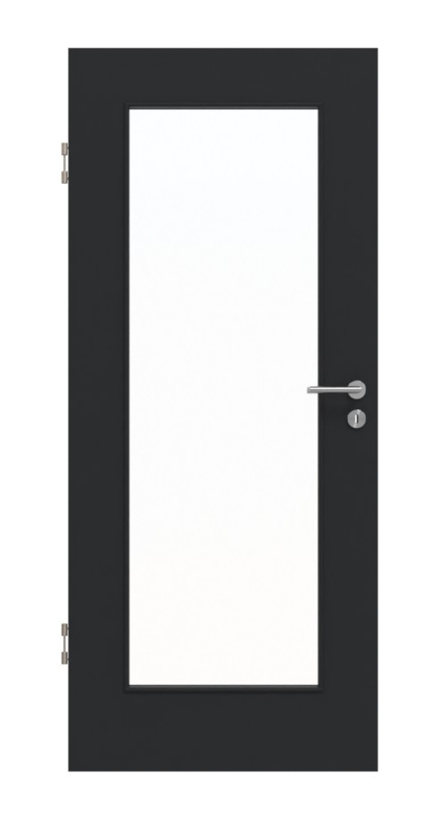 Frontansicht von Anthrazit RAL 7016 LA 8 Mattlack Basic Innentür - Huga
