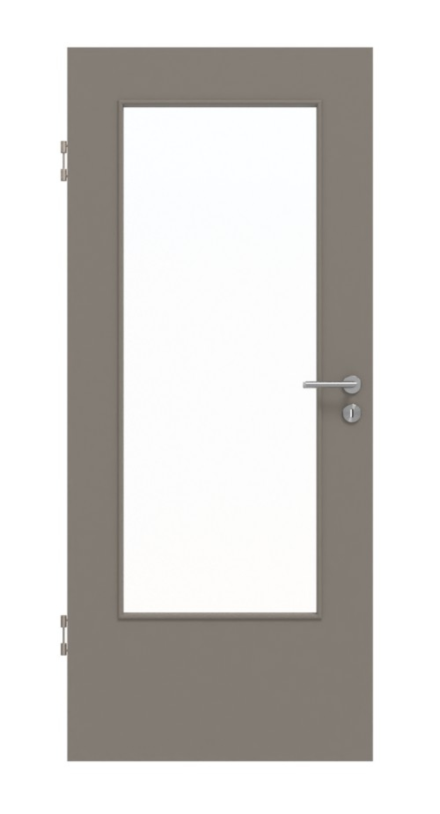 Frontansicht von Taupe RAL 7048 DIN-LA Basic Lack Innentür - Huga