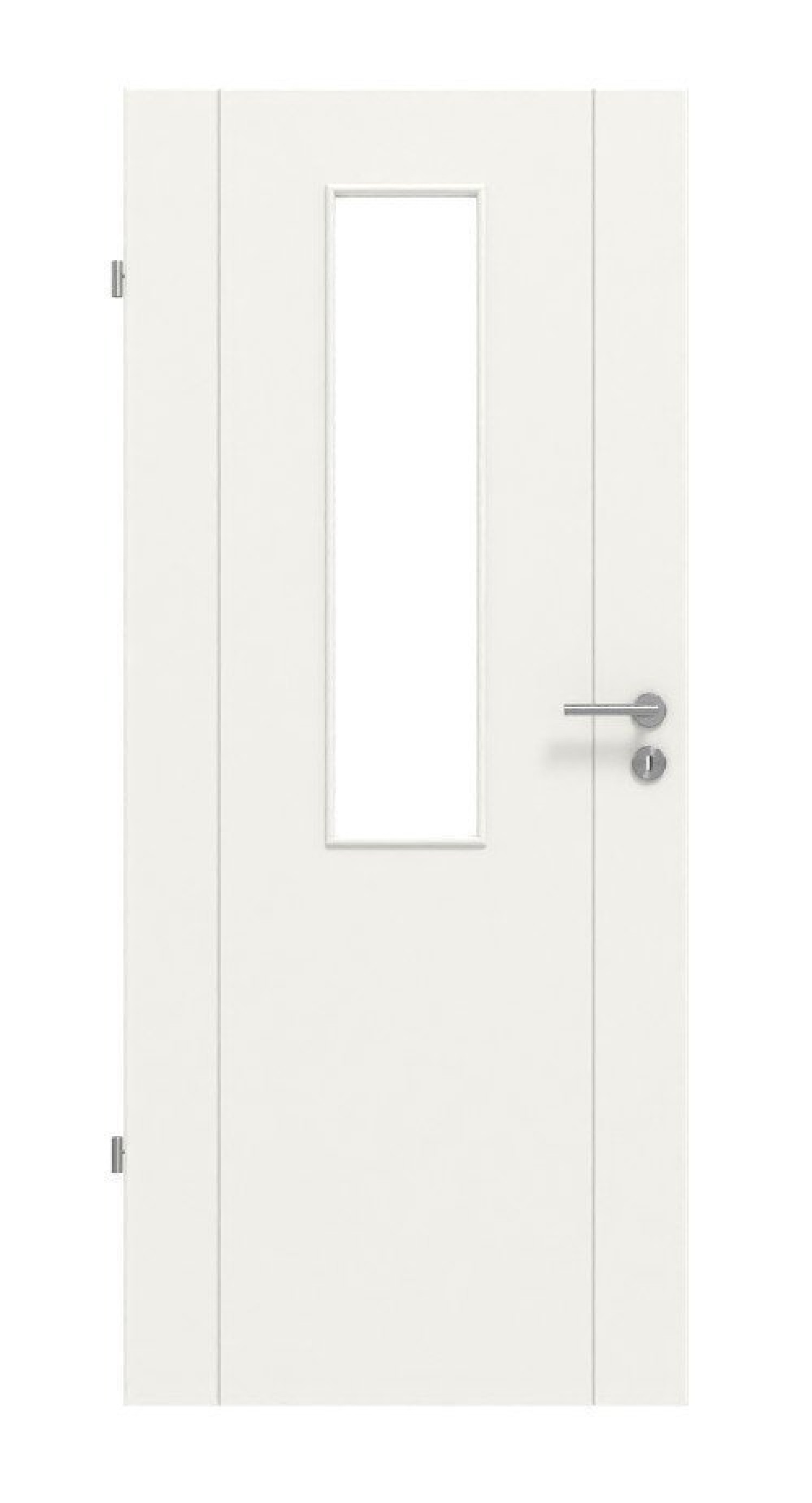 HÖRMANN Innentür Groove 16 Weißlack DesignLine mit Lichtausschnitt LA 4 mittig