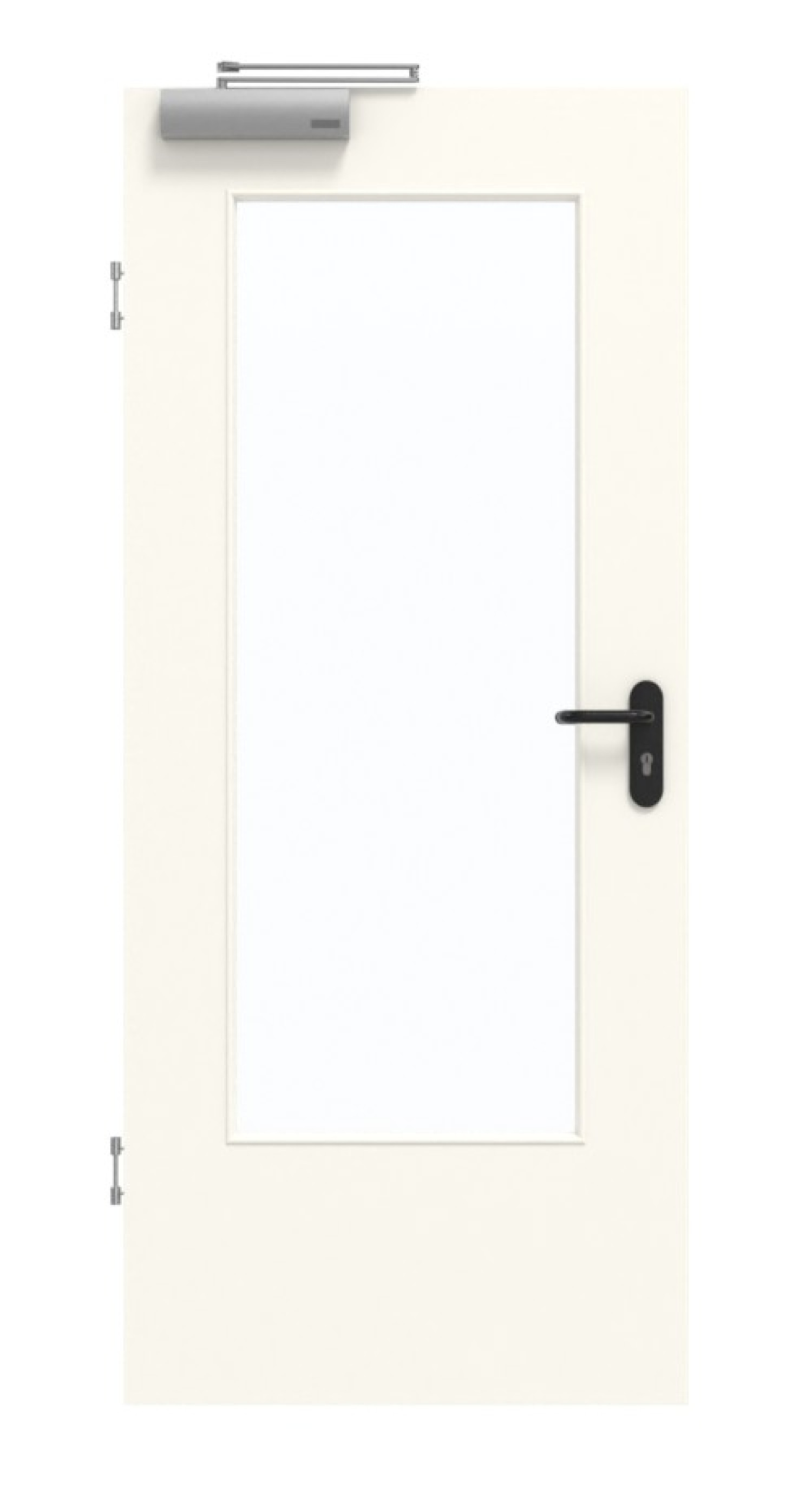 GARANT Rauchschutztür 0105-60 Pearl White CePaL mit Lichtausschnitt LA-DIN