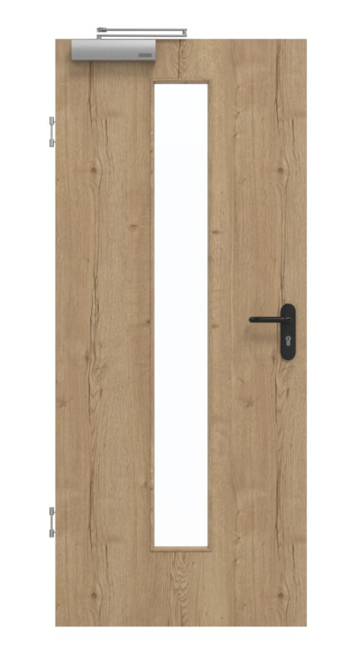 GARANT Rauchschutztür Authentic Risseiche GCK08 mit Lichtausschnitt LA-4 mittig