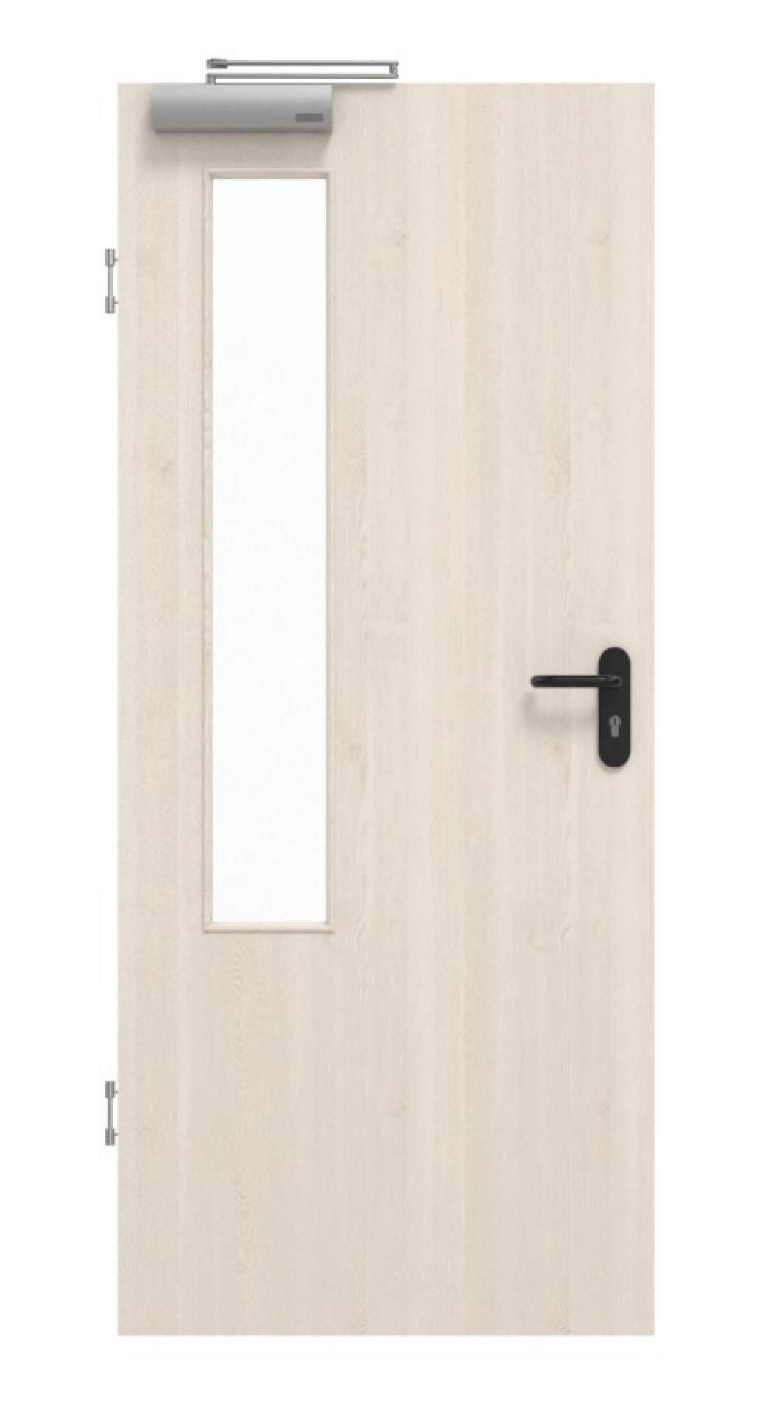 GARANT Rauchschutztür Authentic Perl GCK08 mit Lichtausschnitt LA-5 bandseitig