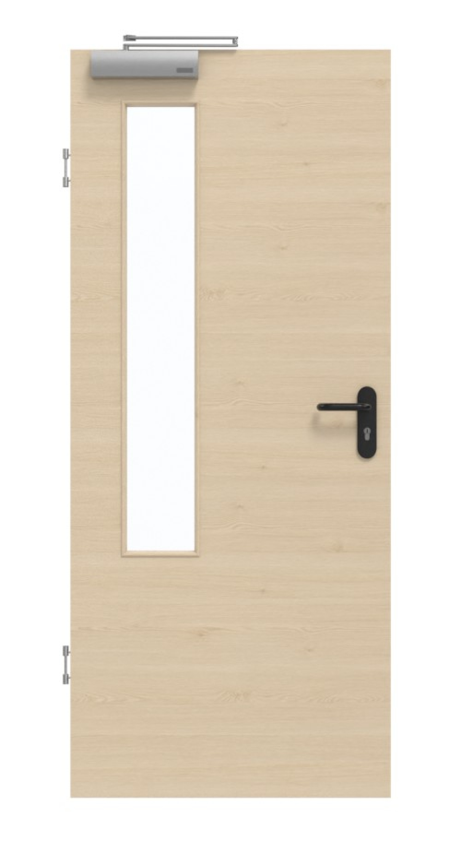 GARANT Rauchschutztür Quer Authentic Sand GCK08 mit Lichtausschnitt LA-5 bandseitig