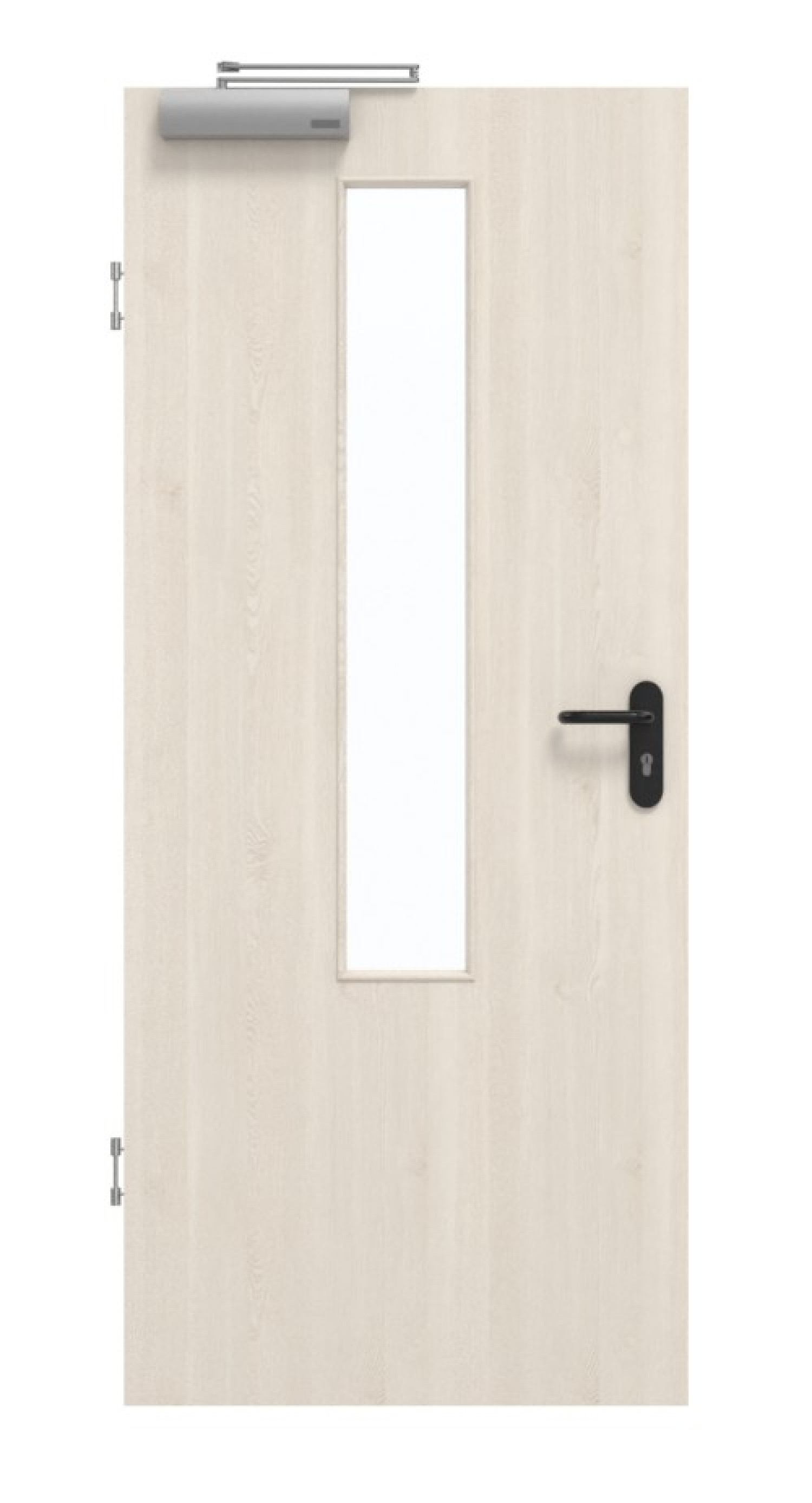 GARANT Rauchschutztür Authentic Perl GCK08 mit Lichtausschnitt LA-5 mittig