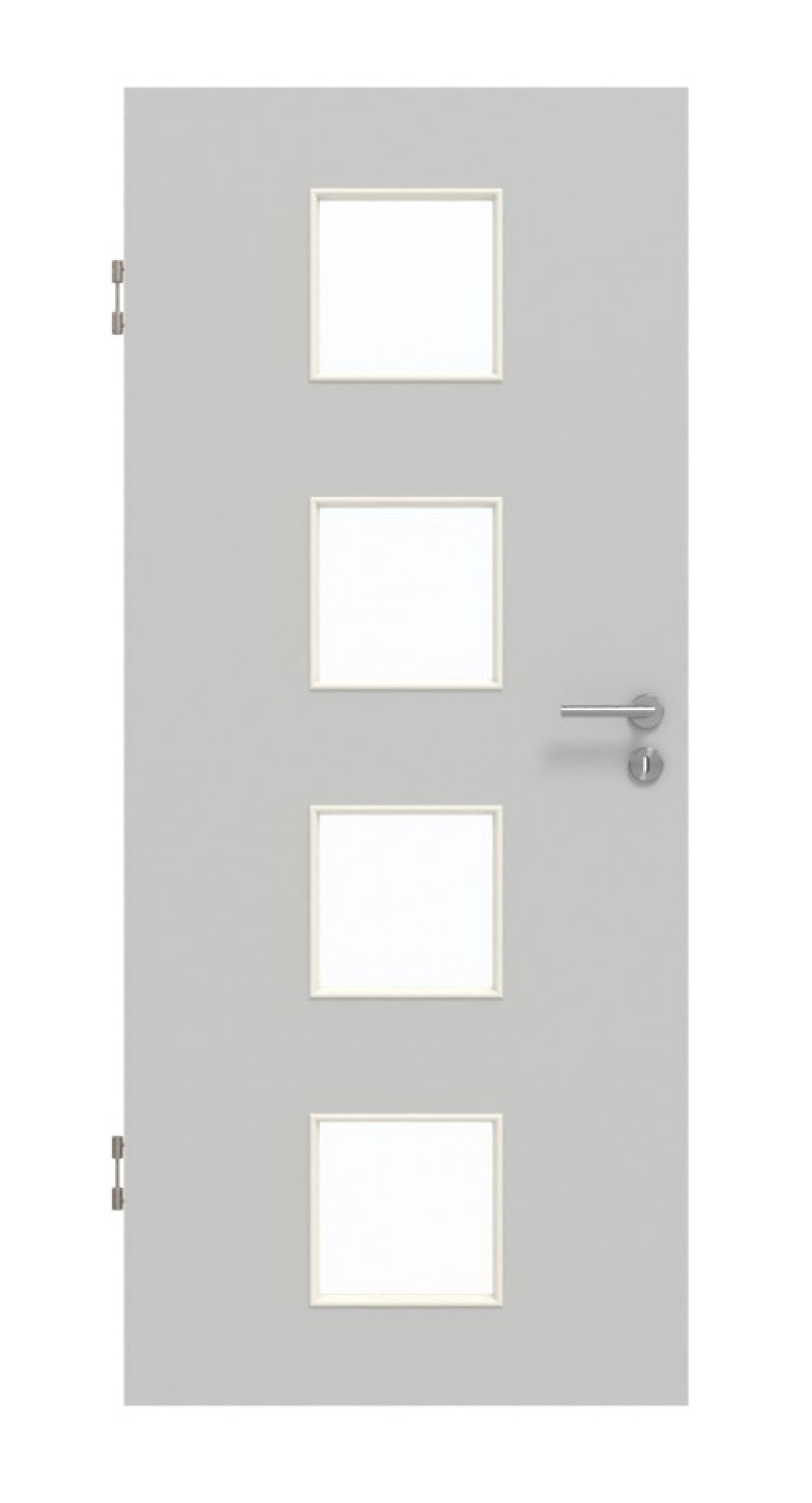 GARANT Schallschutztür D92-60 Dove Grey Resopal mit Lichtausschnitt LA-10