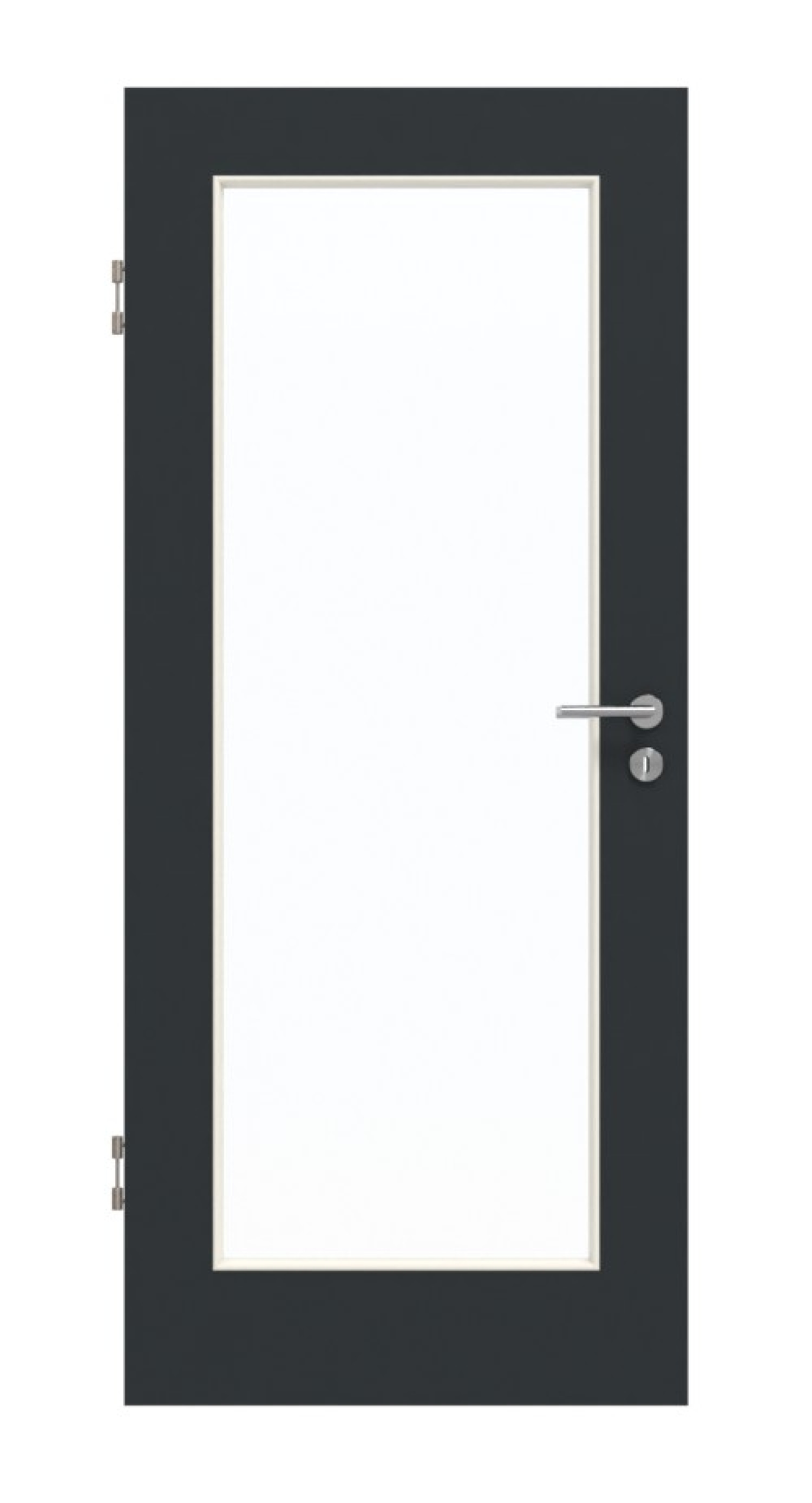 GARANT Schallschutztür U12000SD Vulkanschwarz GHK08 mit Lichtausschnitt LA-2