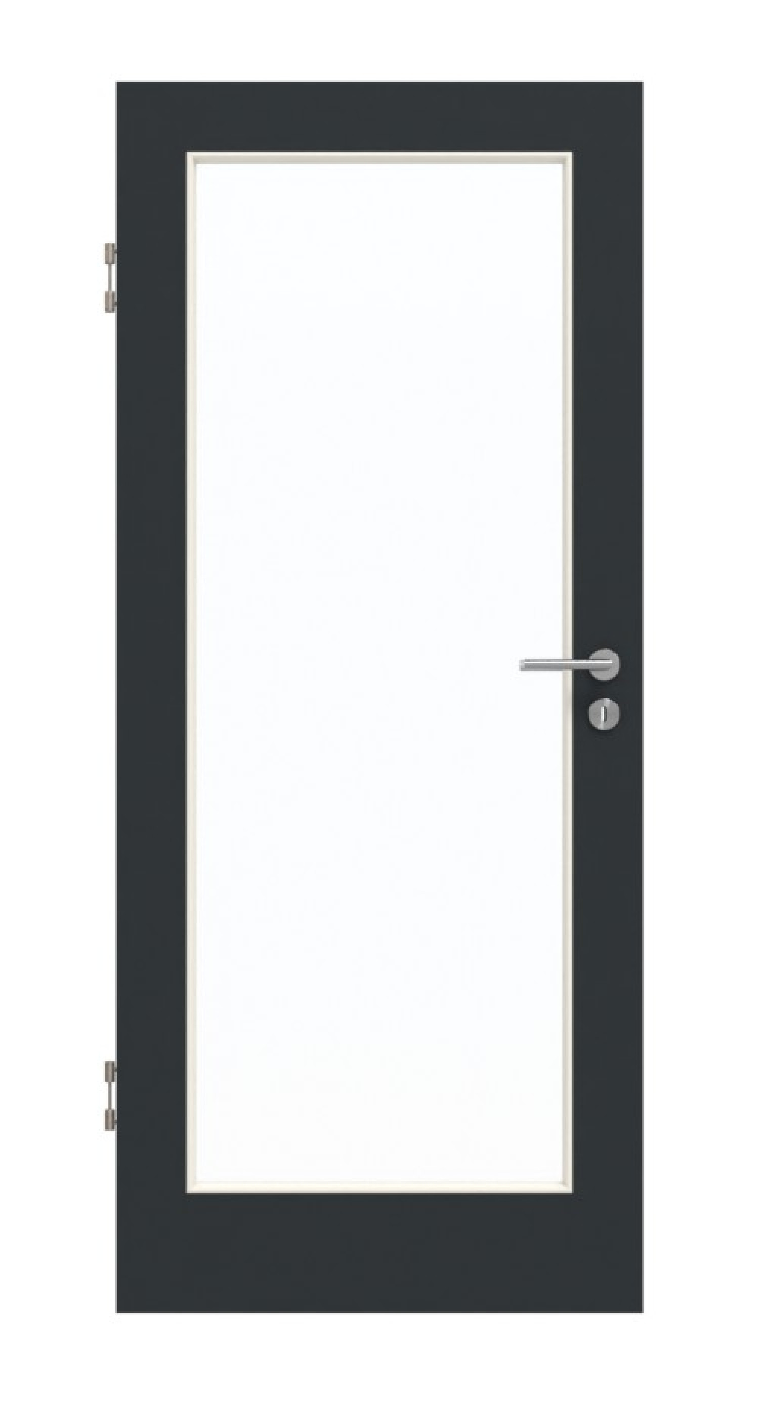 GARANT Schallschutztür U12000SD Vulkanschwarz GHK08 mit Lichtausschnitt LA-3