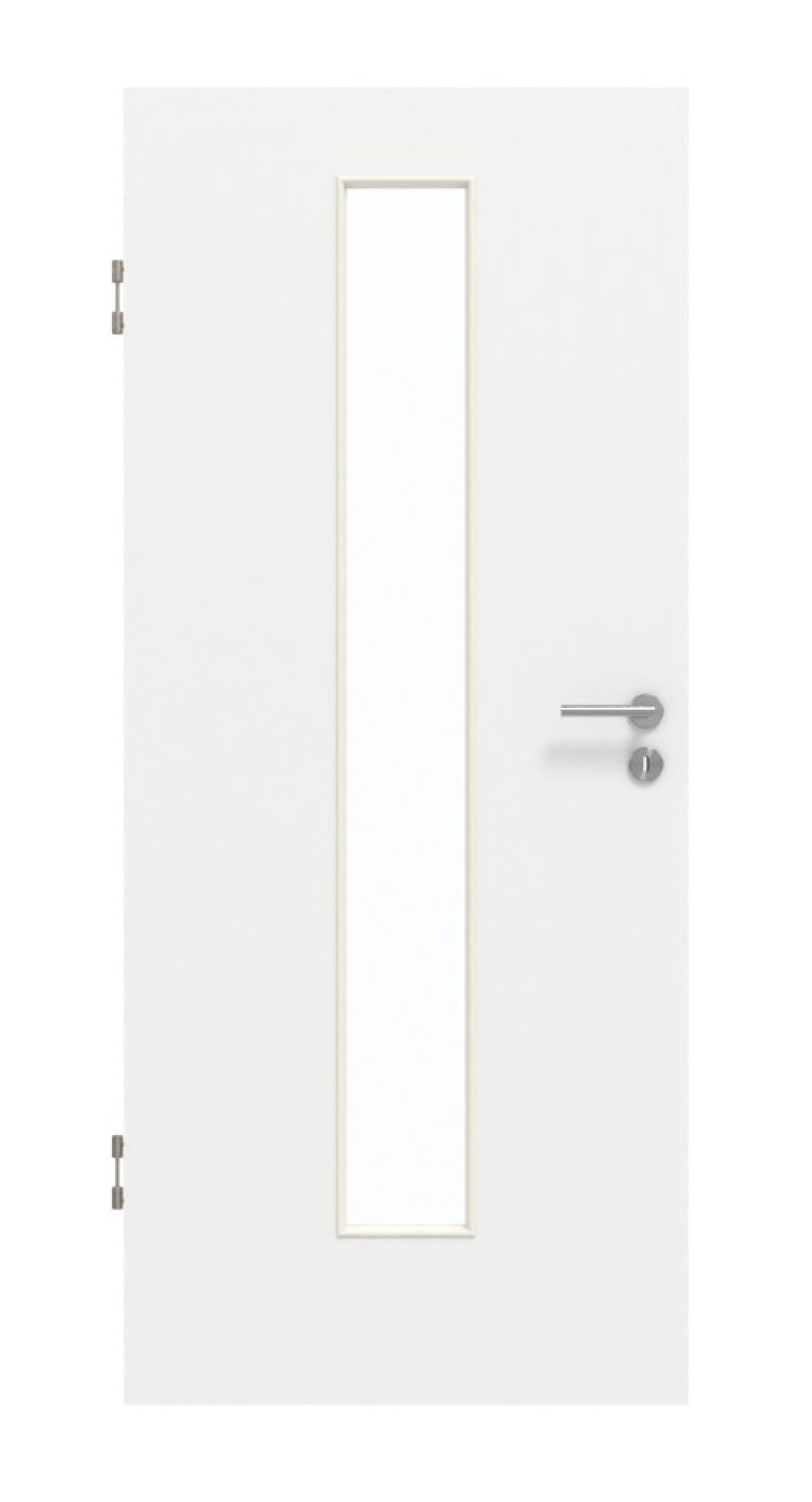 GARANT Schallschutztür D354-60 Designer White Resopal mit Lichtausschnitt LA-4 mittig