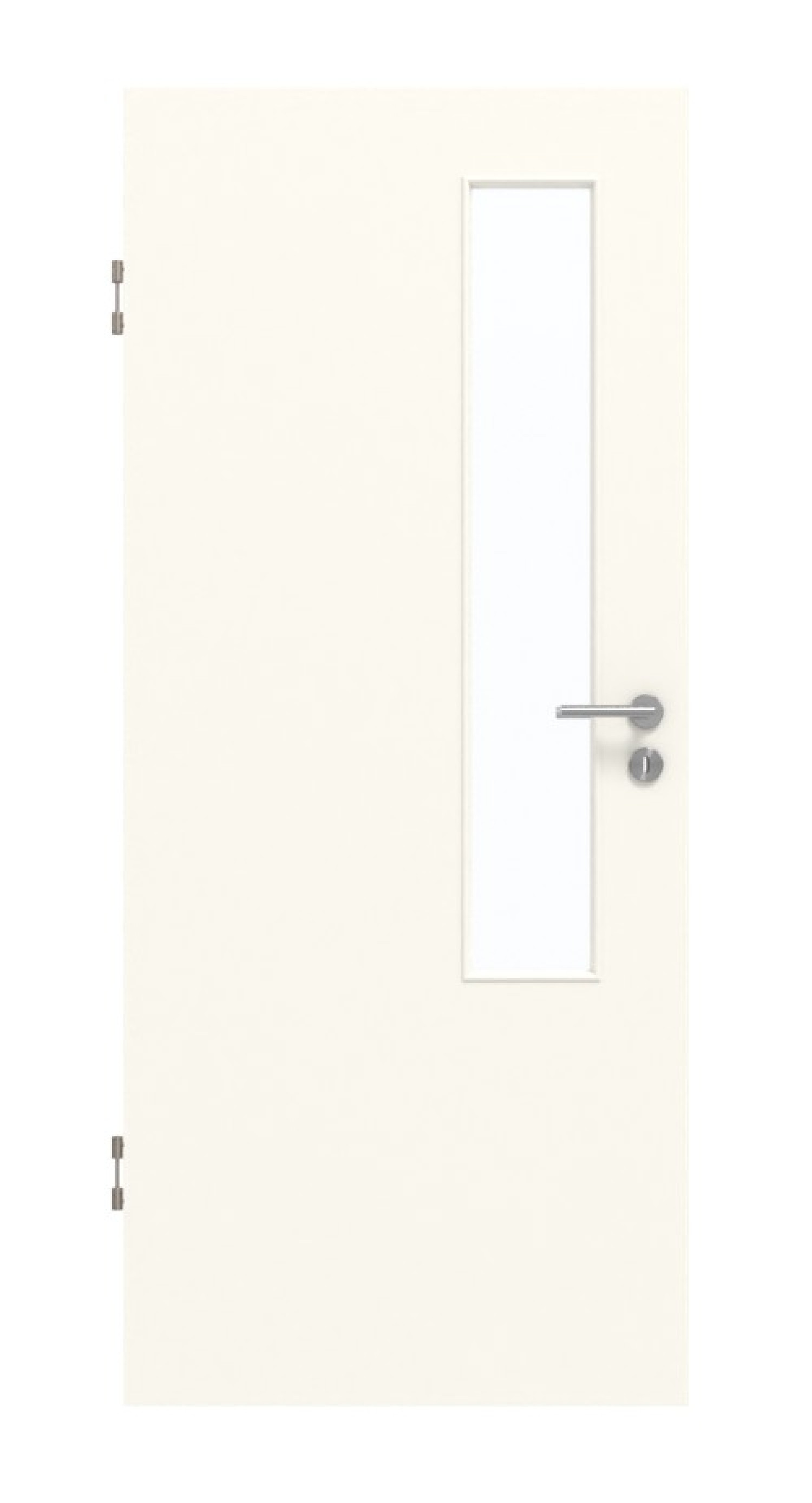 GARANT Schallschutztür 0105-60 Pearl White CePaL mit Lichtausschnitt LA-5 schlossseitig