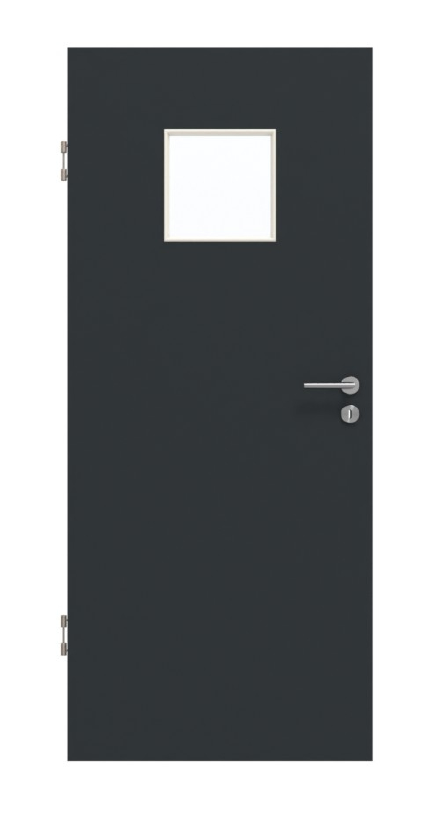 GARANT Schallschutztür U12000SD Vulkanschwarz GHK08 mit Lichtausschnitt LA-7