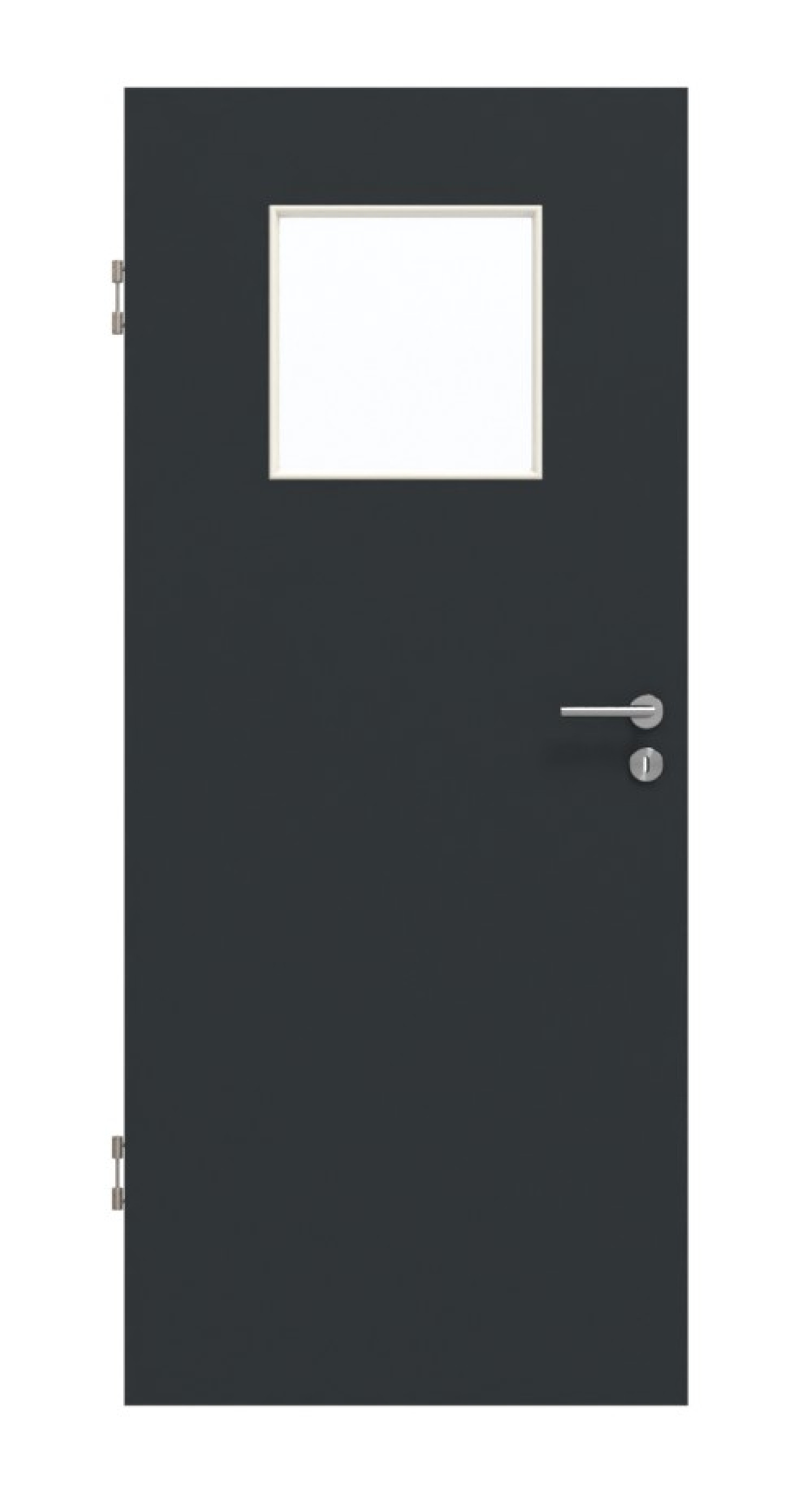 GARANT Schallschutztür U12000SD Vulkanschwarz GHK08 mit Lichtausschnitt LA-9