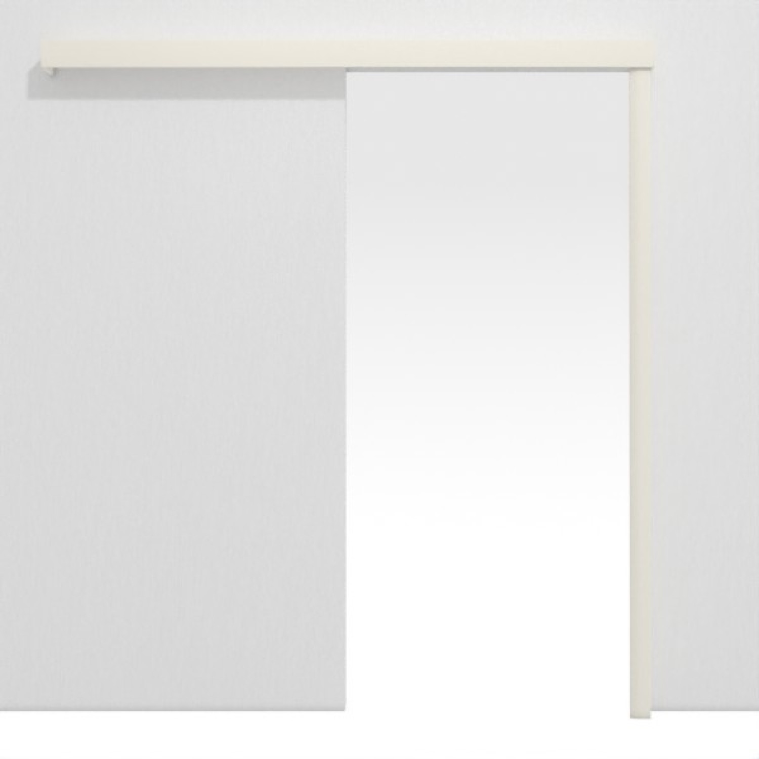 CLASSEN Schiebetürsystem Weiß RAL 9010 CPL vor der Wand laufend ohne Zarge