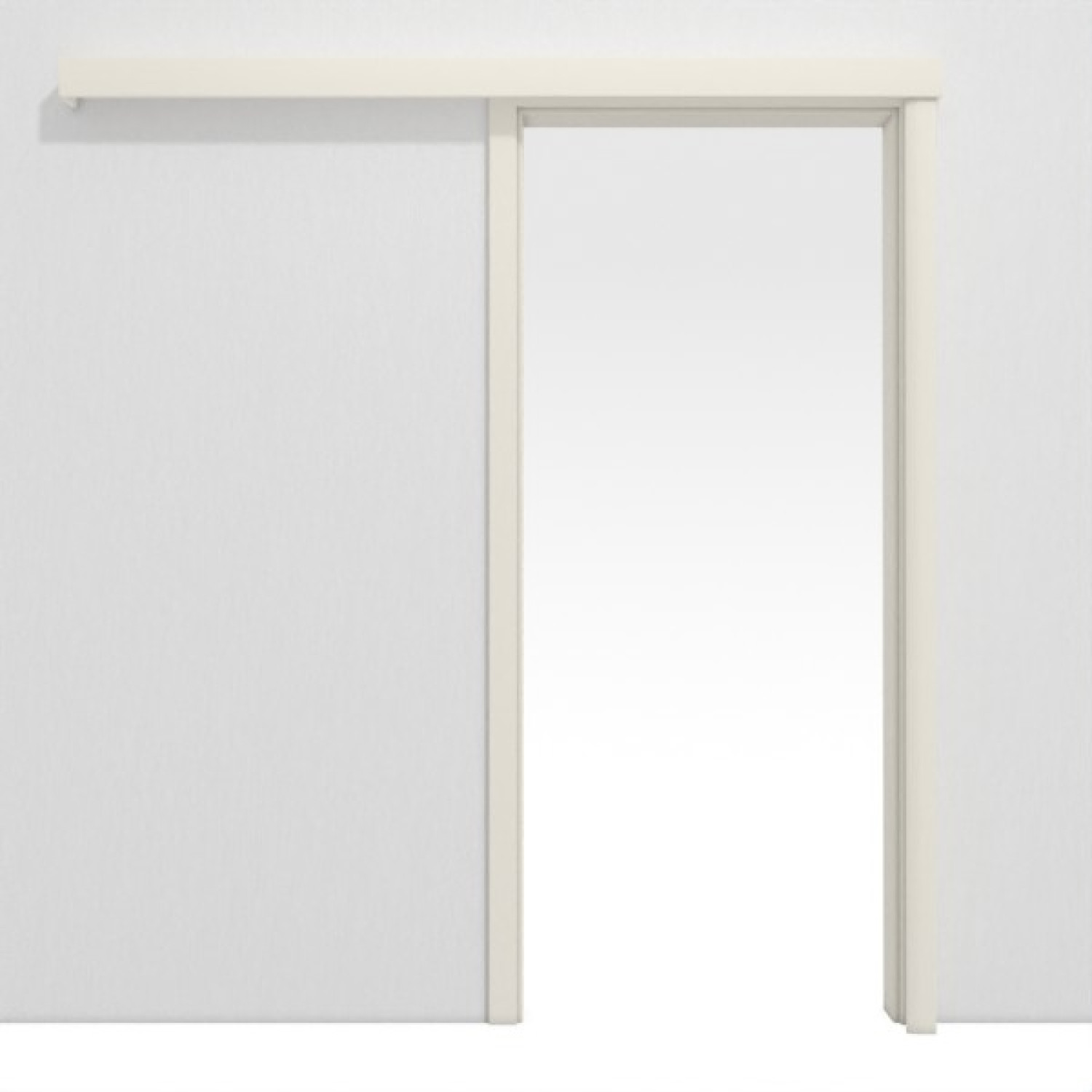 CLASSEN Schiebetürsystem Weiß RAL 9010 CPL vor der Wand laufend mit Zarge