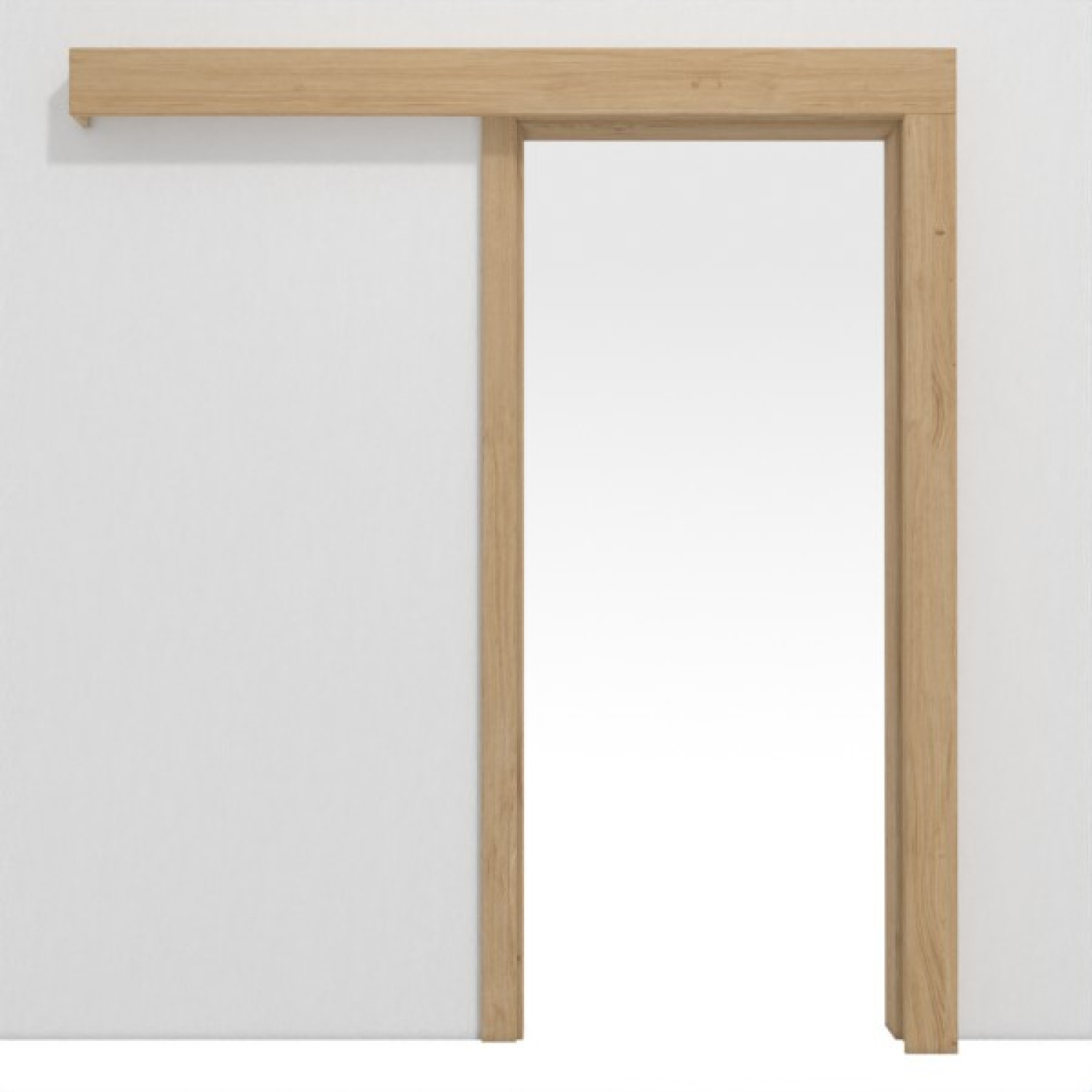 Bild Schiebetür-System Classic vor der Wand laufend Echtholzfurniert Eiche europ. astig - Jeld-Wen