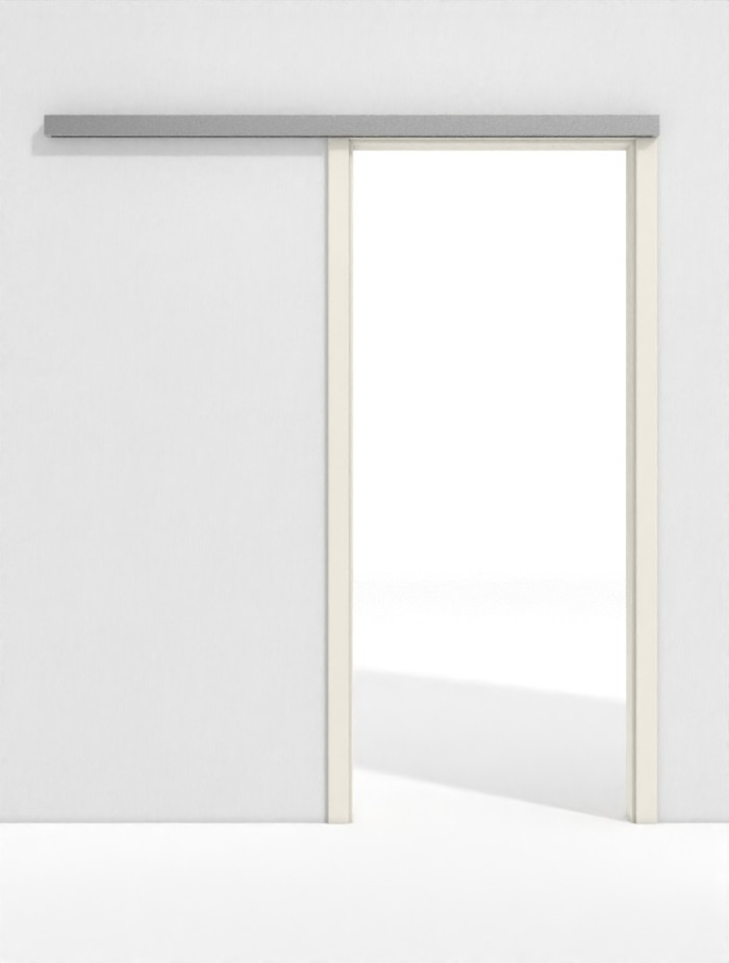 GARANT Line-Schiebetürsystem vor der Wand laufend Weißlack 9010 CePaL