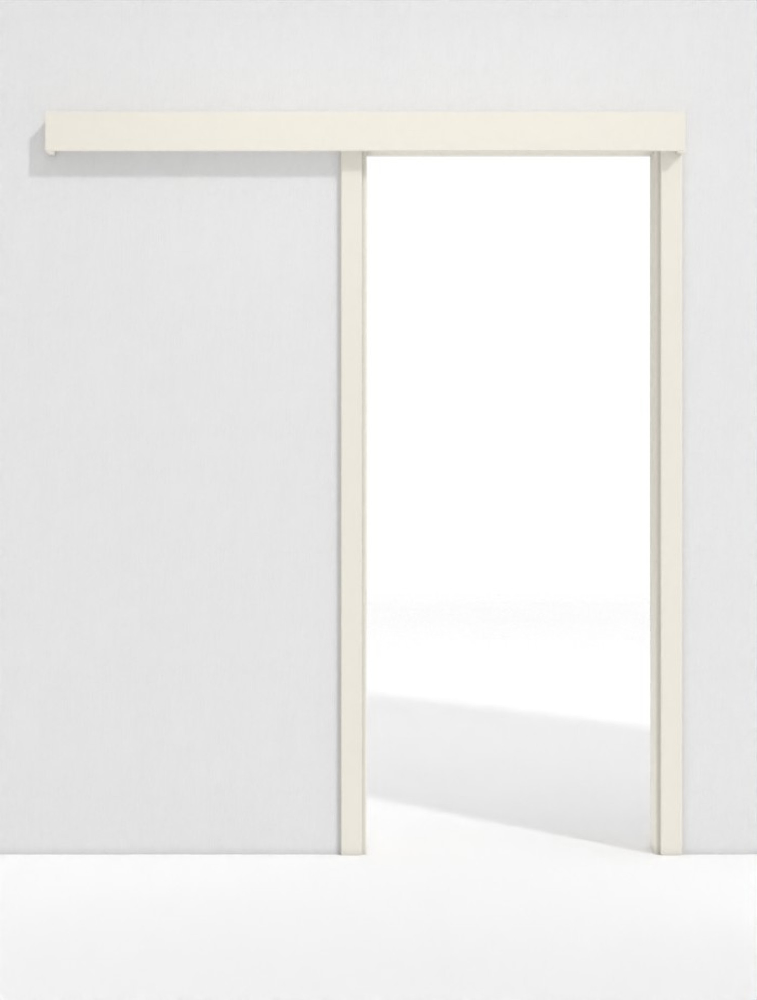 GARANT Schiebetürsystem vor der Wand laufend Weißlack 9010 CePaL