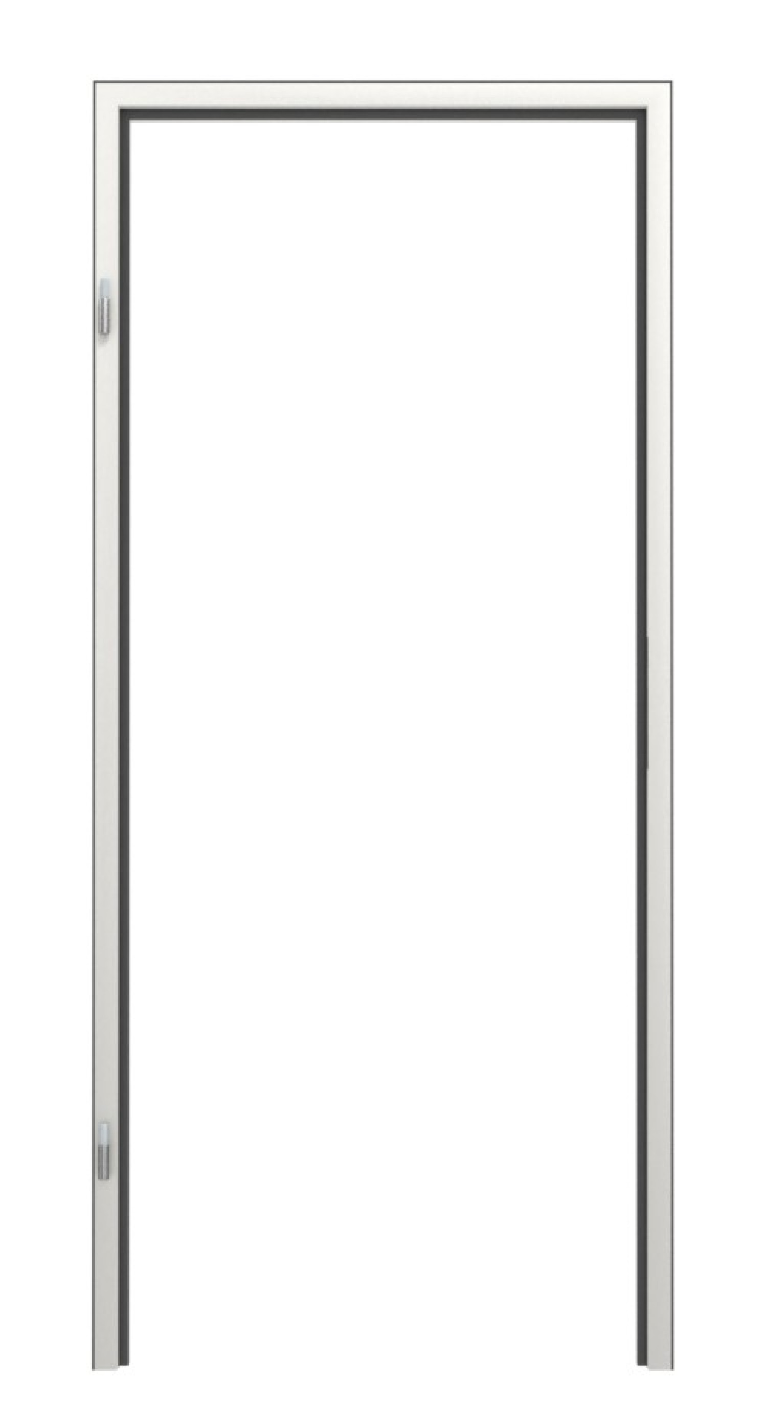Frontansicht 3 von der Aluminium-Blockzarge RAL 9016 Express für Holztüren - Küffner