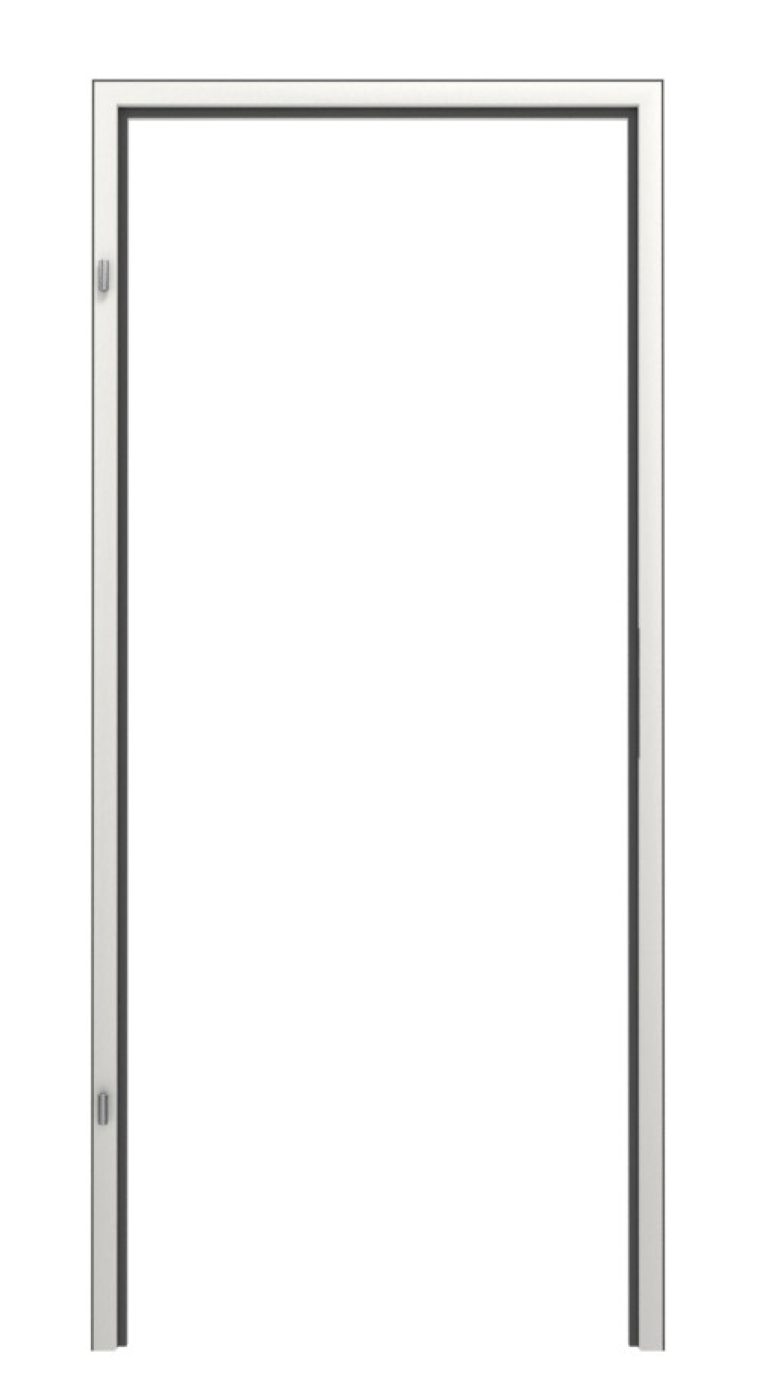 Frontansicht 3 von der Aluminium-Blockzarge RAL 9016 Trend für Ganzglastüren - Küffner