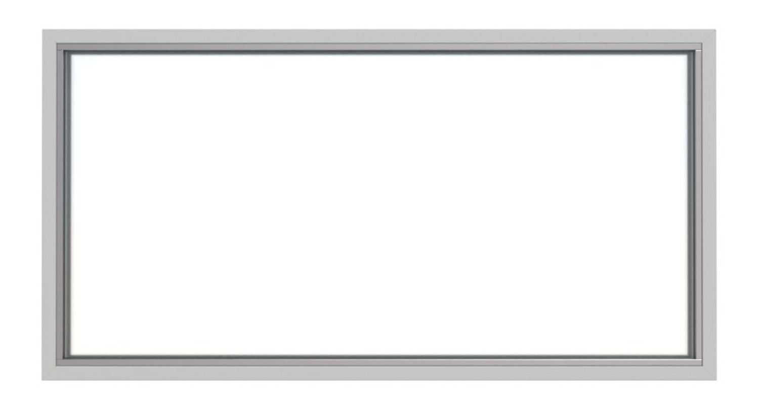 Frontansicht von Durchblickfenster beidseitig verglast HW-D-SD 2 mit einteiliger Umfassungszarge - Hörmann in RAL 7035