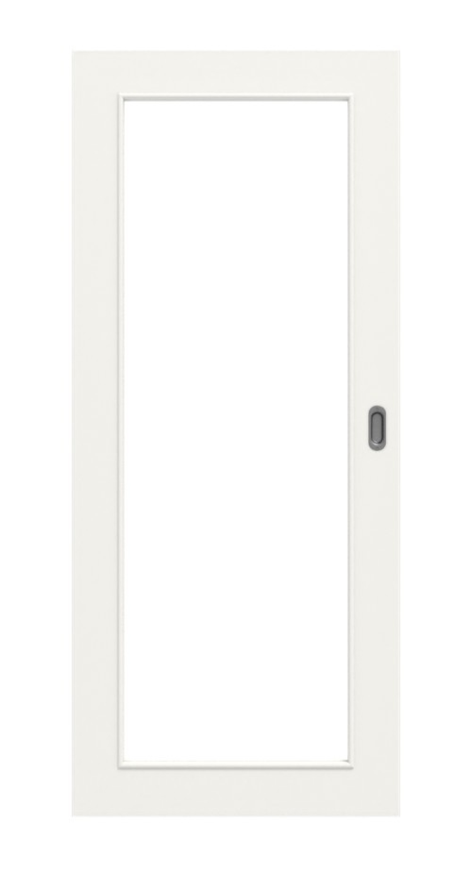 Frontbild von Weiß RAL 9016 LA 27 Basic Durat Schiebetür - Huga