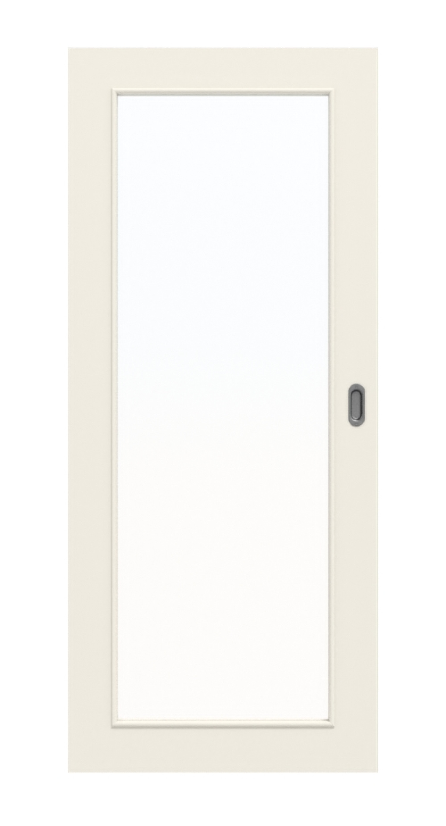 Frontbild von Weiß ähnlich RAL 9010 LA 27 Basic Lack Schiebetür - Huga