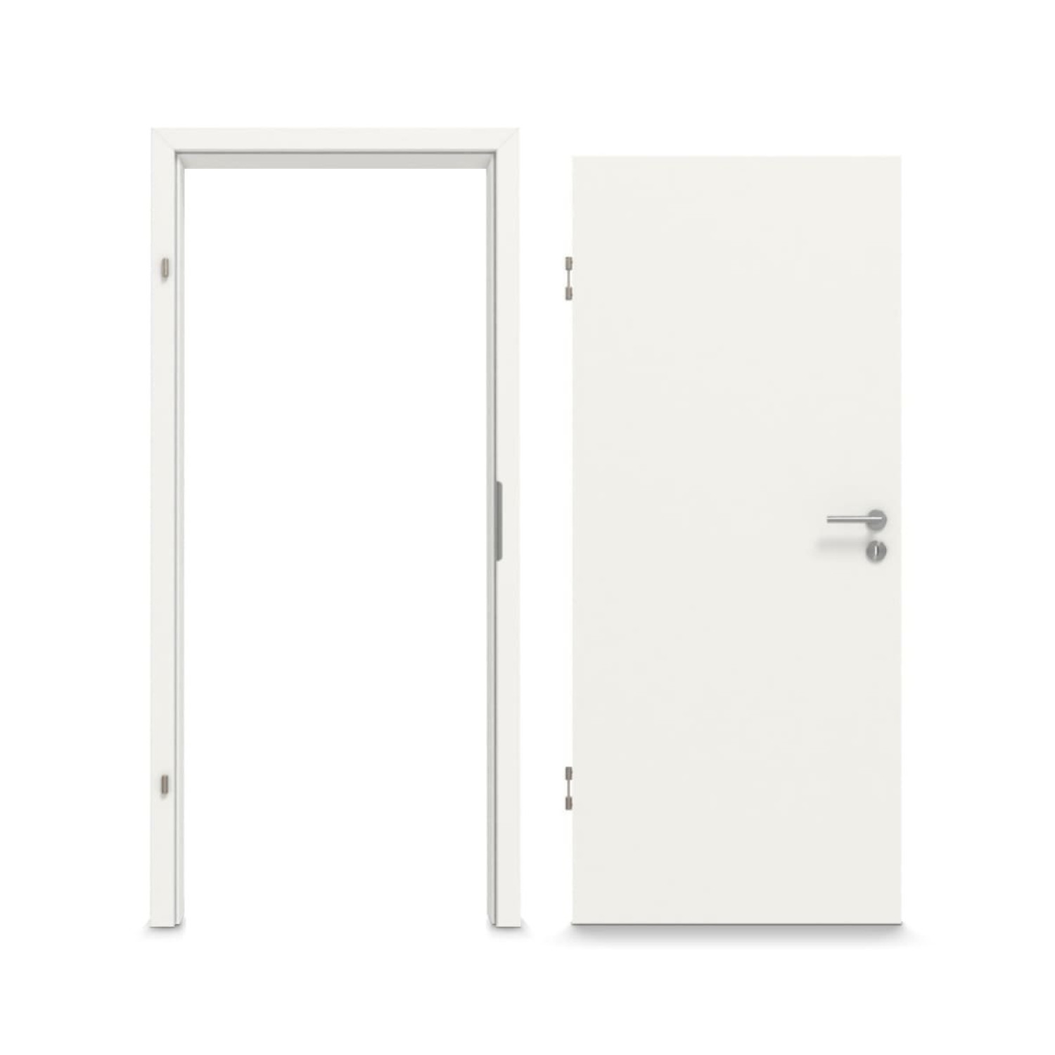 Komplettset-Ansicht von GARANT Schallschutztür-Set Weißlack RAL 9016 CePaL mit Zarge