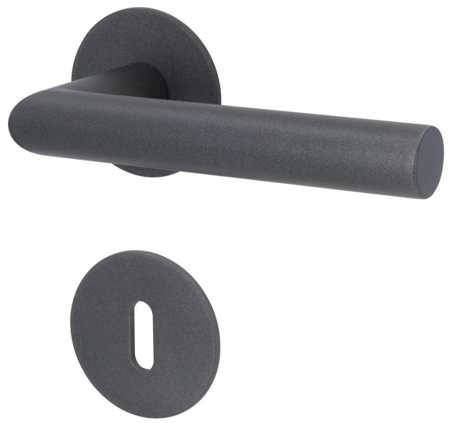 SÜDMETALL Türgriff München-R Pashmina Grau Flachrosette Magnet Flat 