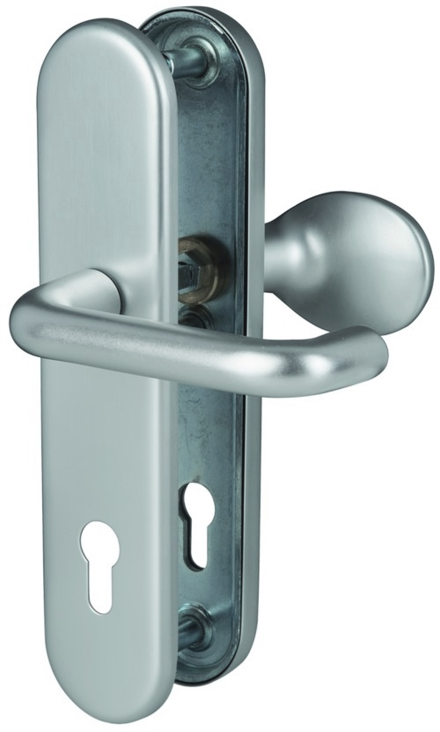 SÜDMETALL Schutzbeschlag Sicura Paula-LS/LS Aluminium F1 für Wohnungseingangstüren mit Zylinderabdeckung