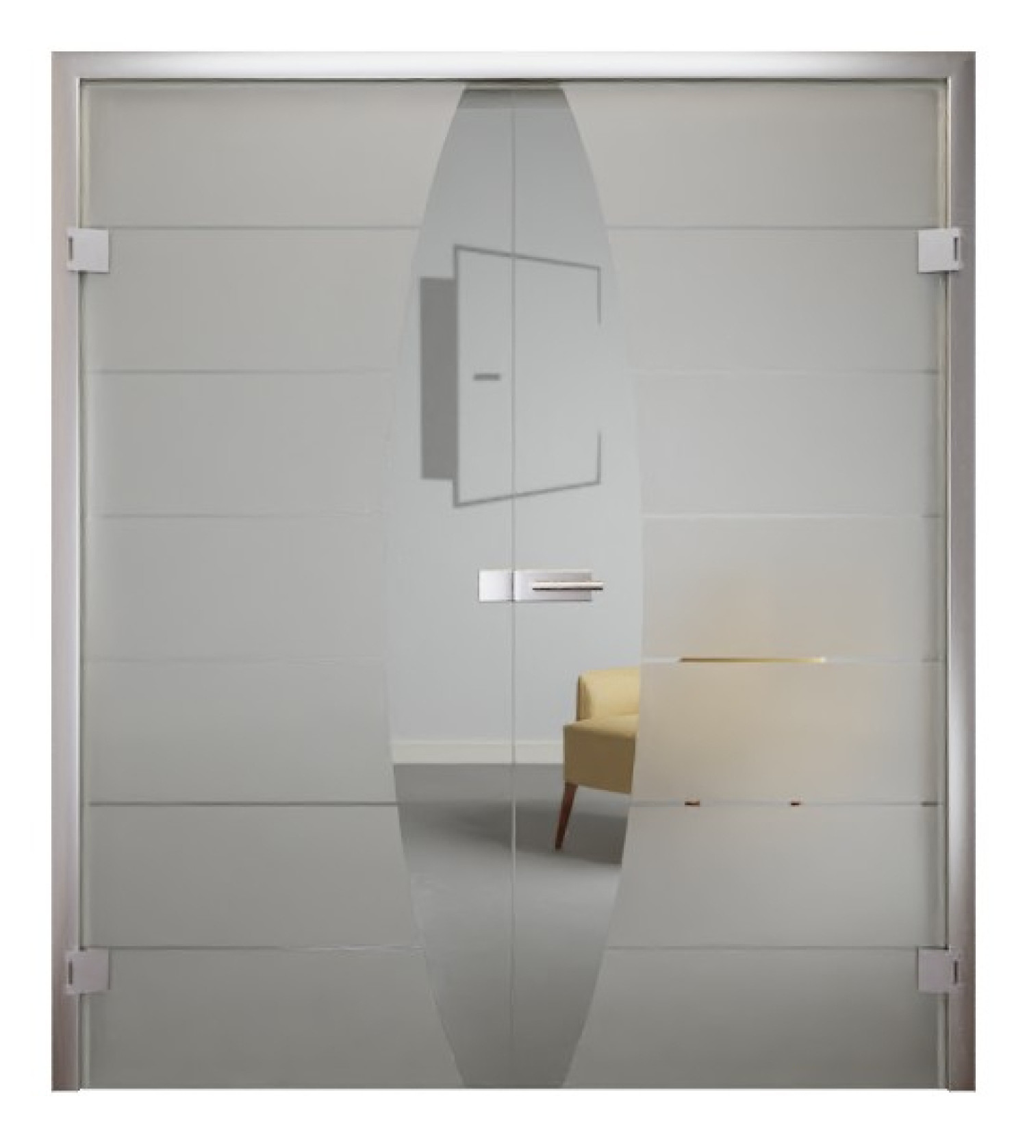 Bild von Amara Mattierung Doppelflügeltür mit Motiv klar - Erkelenz