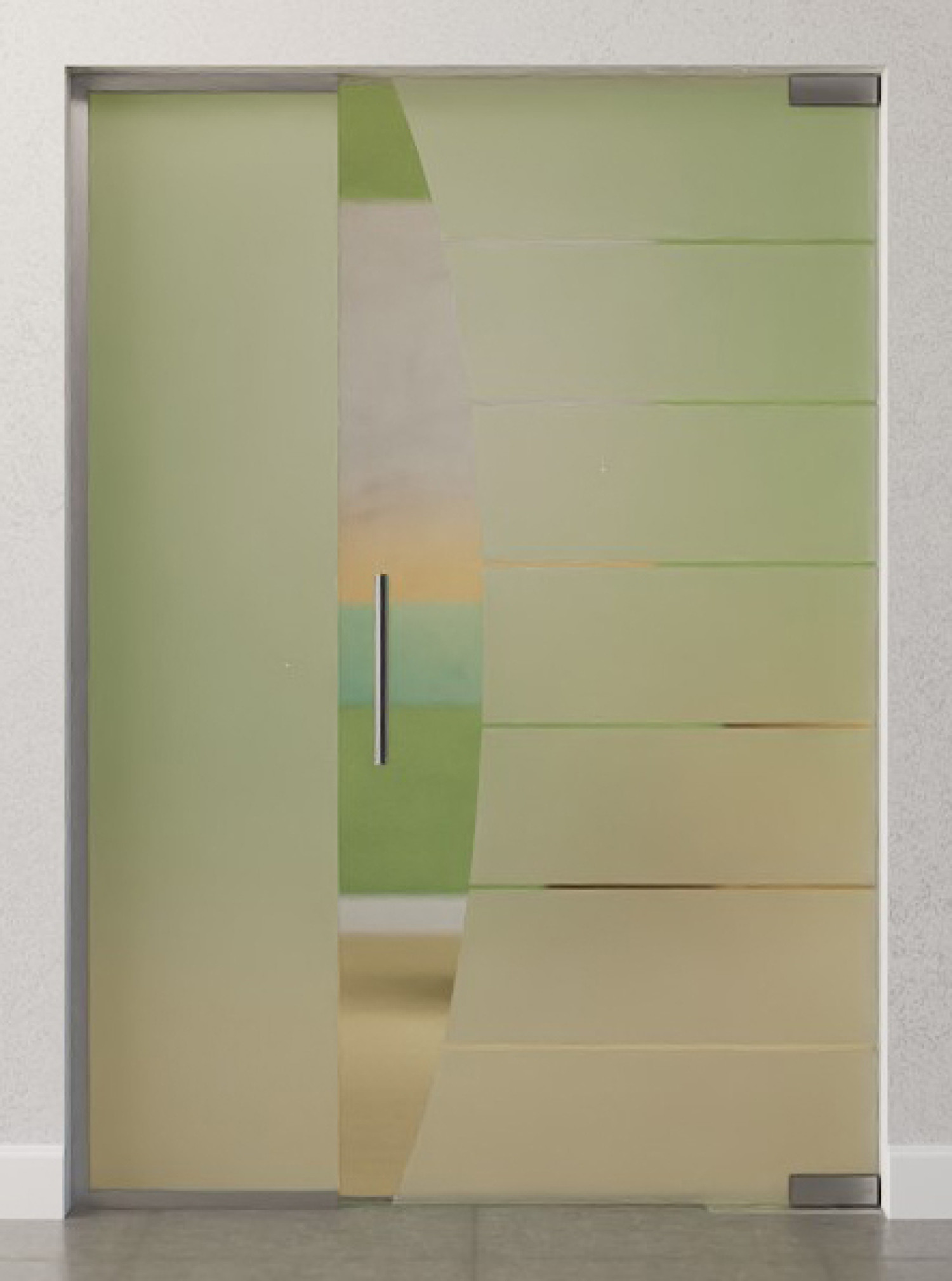 Bild von Amara Motiv klar Glaspendeltür mit festem Seitenteil DORMA Mundus BTS Variante 2 - Erkelenz