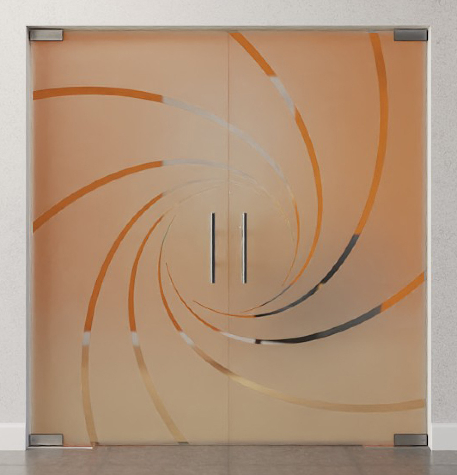 Bild von Cristall Motiv klar 2-flg. Glaspendeltür DORMA Mundus BTS Variante 4 - Erkelenz