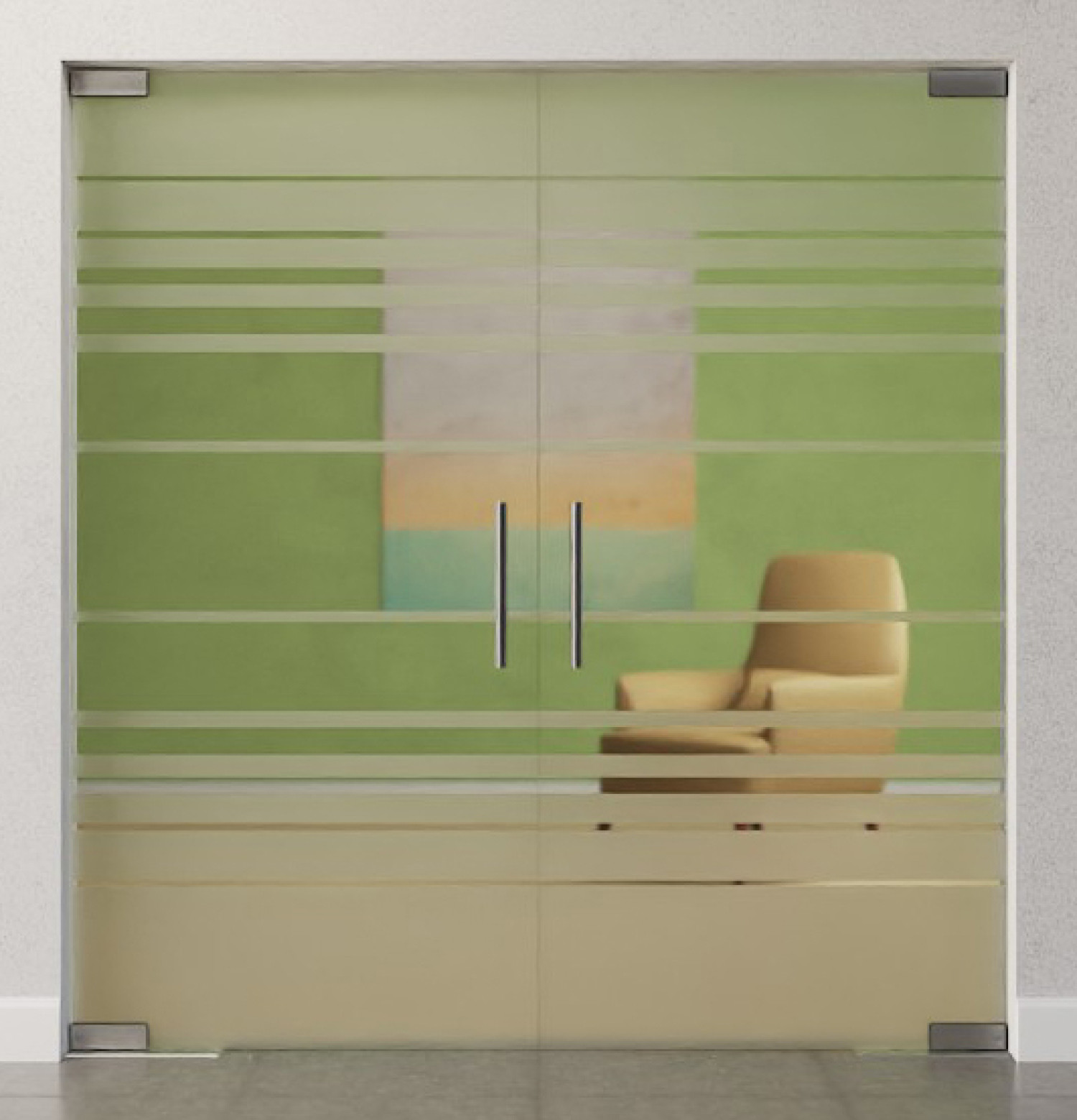 Bild von Selina Motiv klar 2-flg. Glaspendeltür DORMA Mundus BTS Variante 4 - Erkelenz