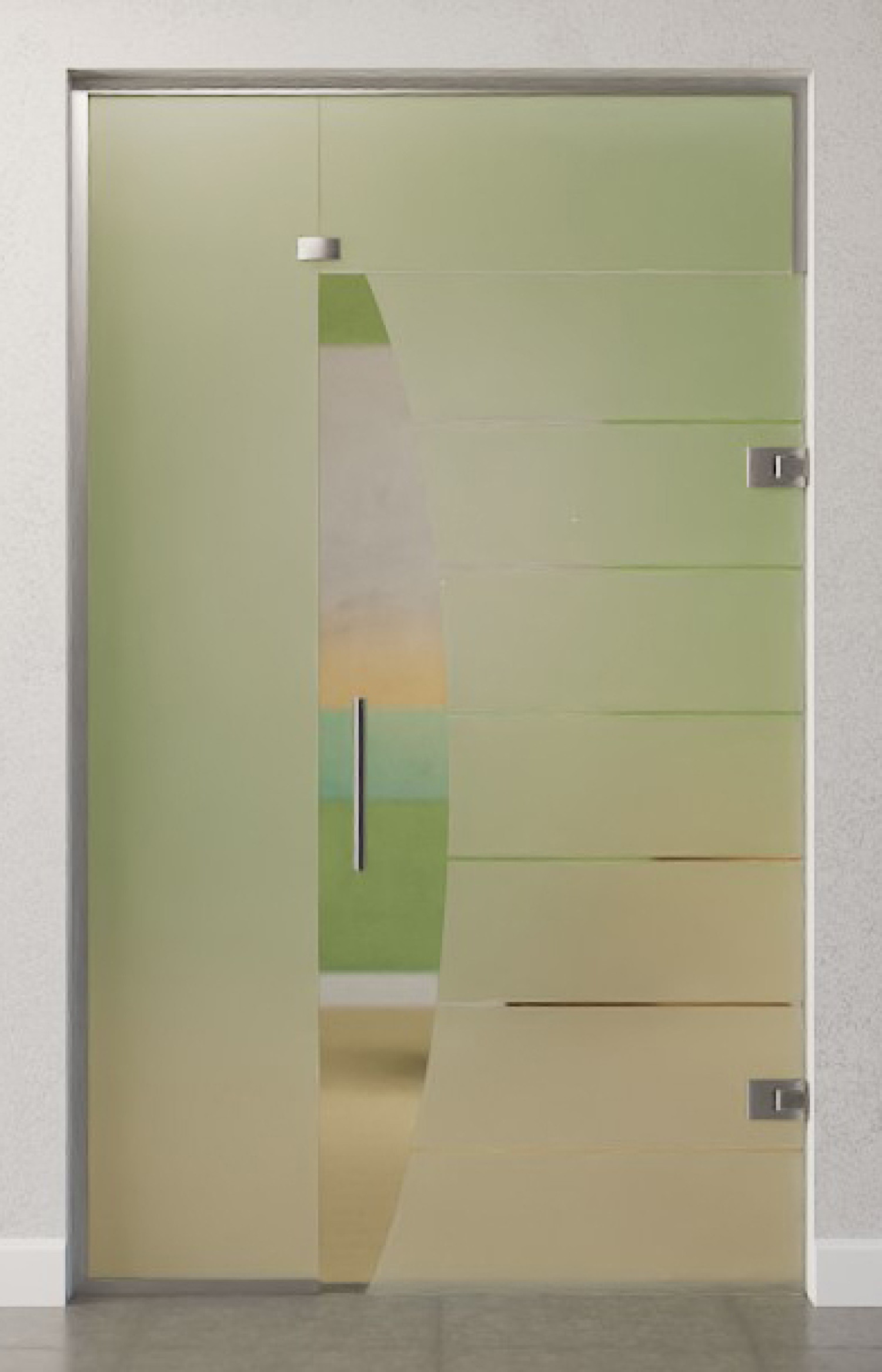 Bild von Amara Motiv klar Glaspendeltür mit festem Seitenteil und Oberlicht DORMA Tensor Variante 3 - Erkelenz