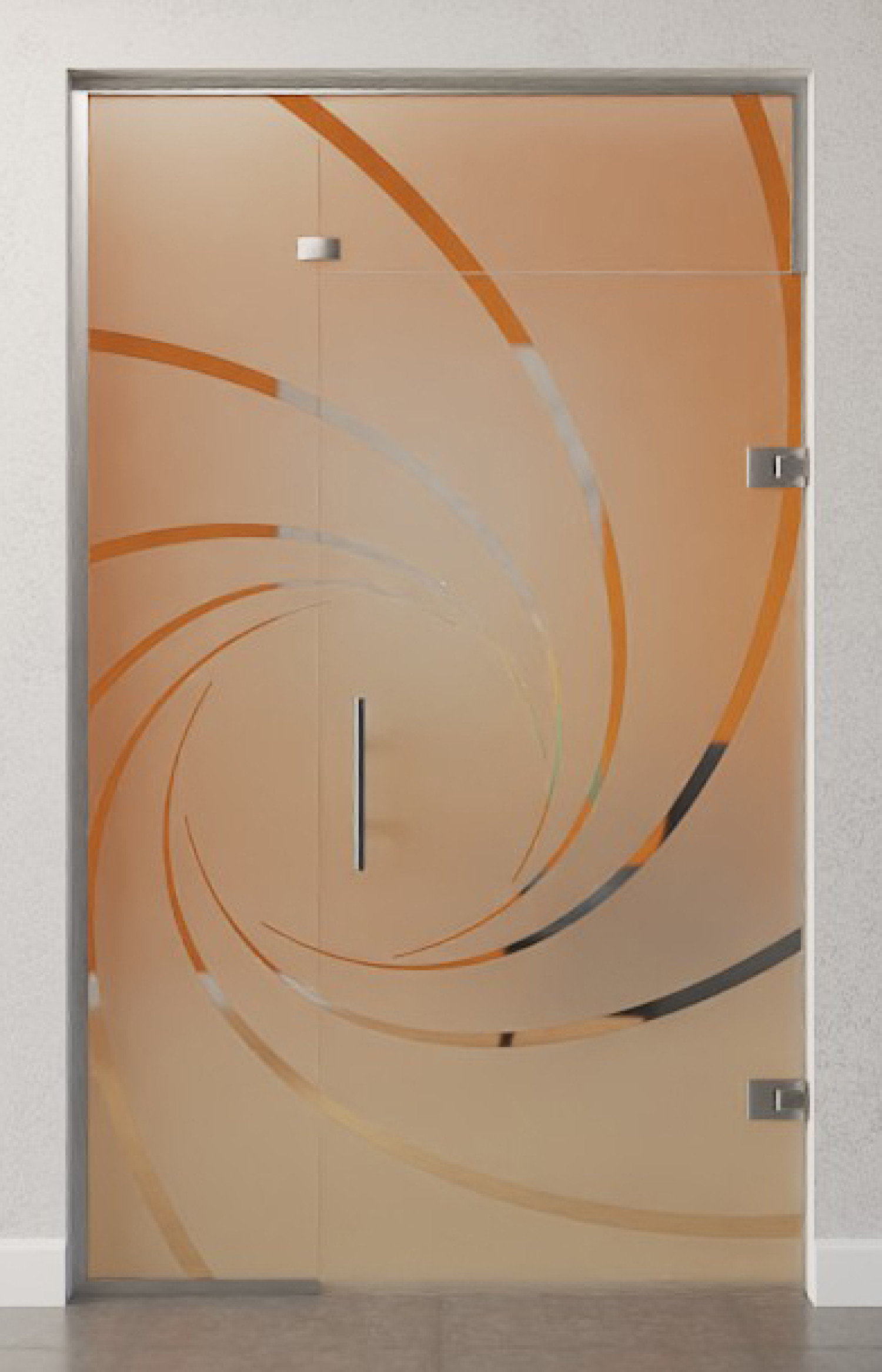 Bild von Cristall Motiv klar Glaspendeltür mit festem Seitenteil und Oberlicht DORMA Tensor Variante 3 - Erkelenz