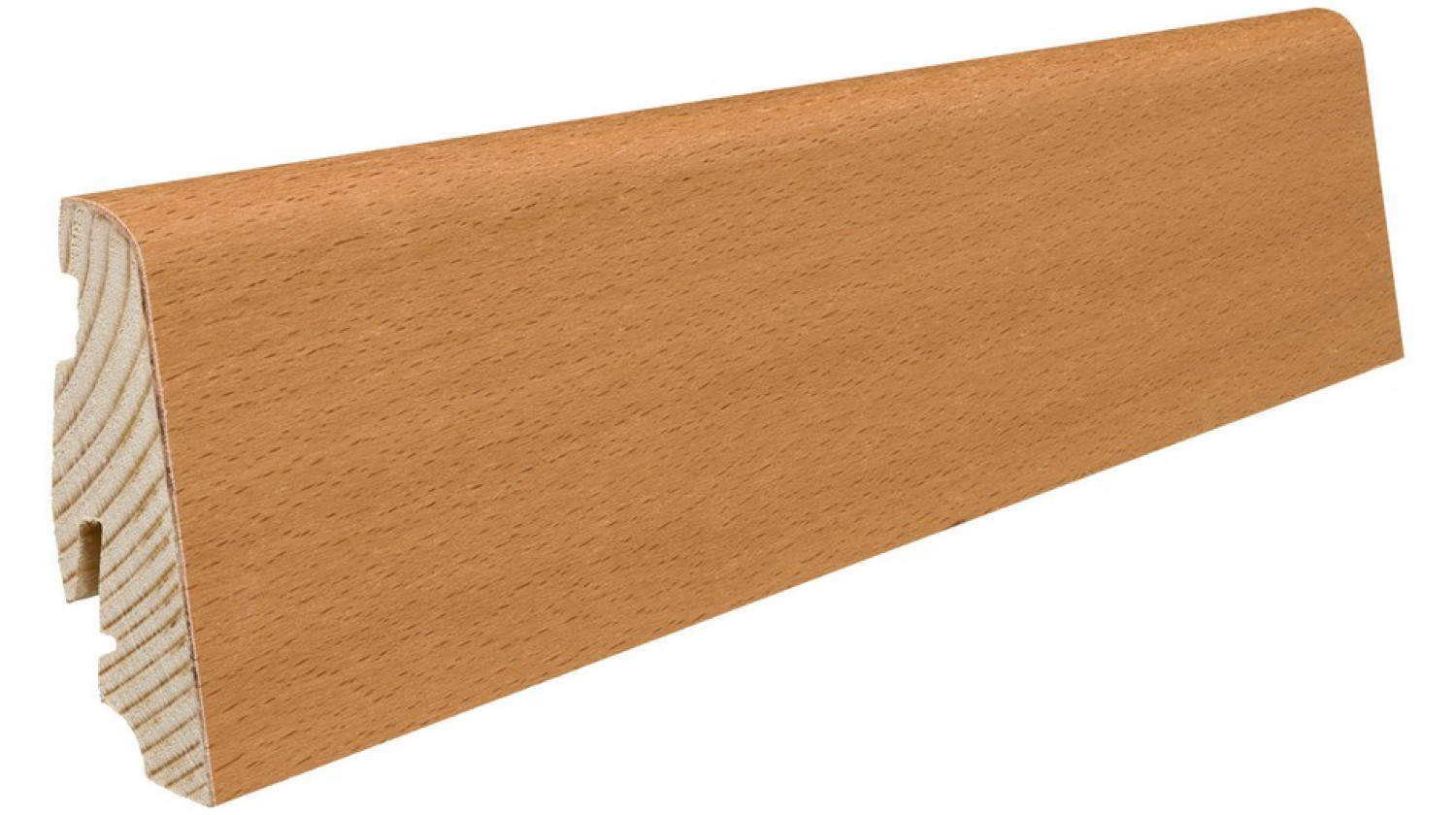 Ansicht von Sockelleiste für Parkett Buche gedämpft strukturiert furniert geölt (19 x 58 x 2200 mm) - Haro