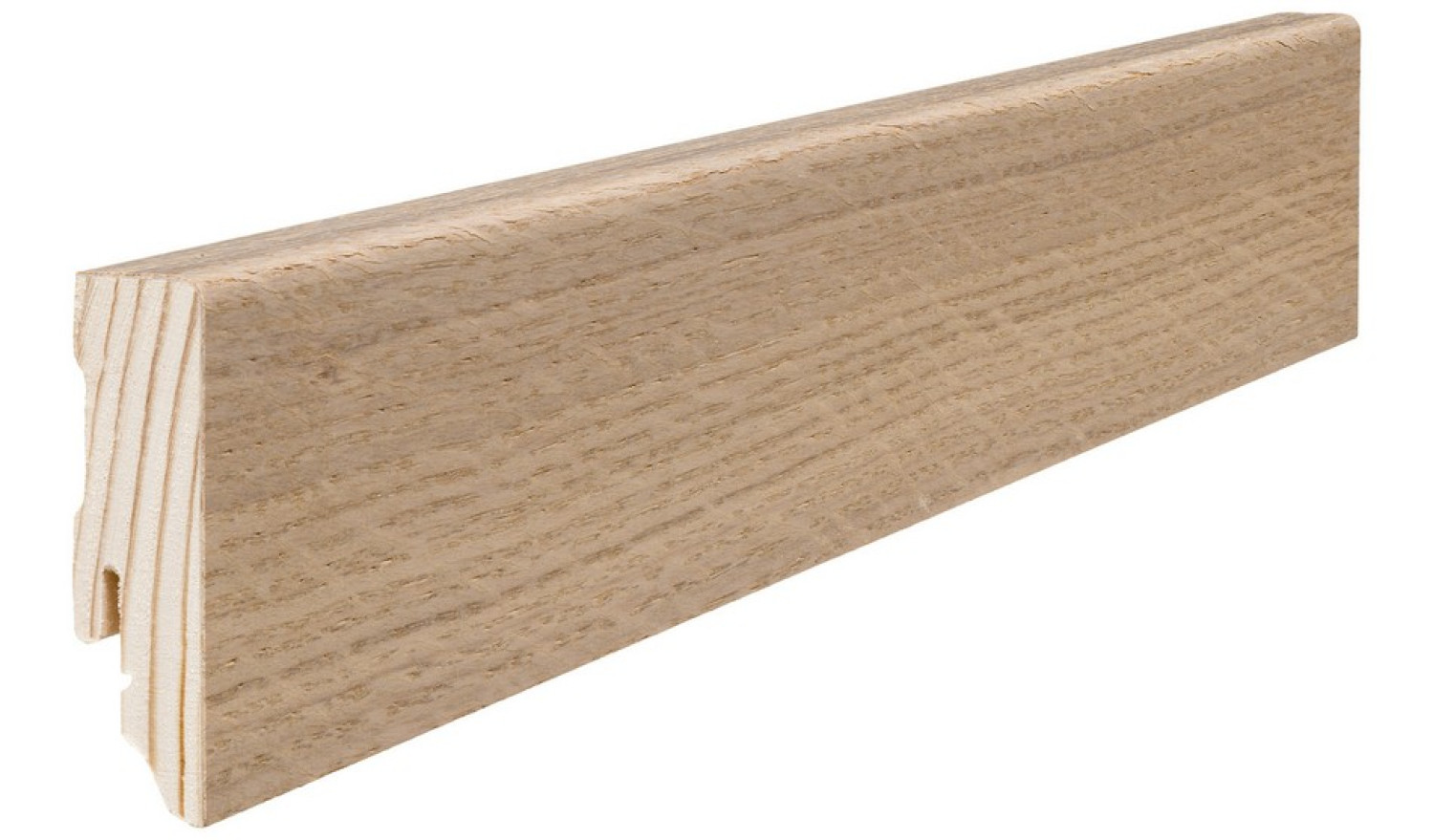 HARO Sockelleiste für Parkett Eiche puroweiß furniert geölt (16 x 58 x 2200 mm)