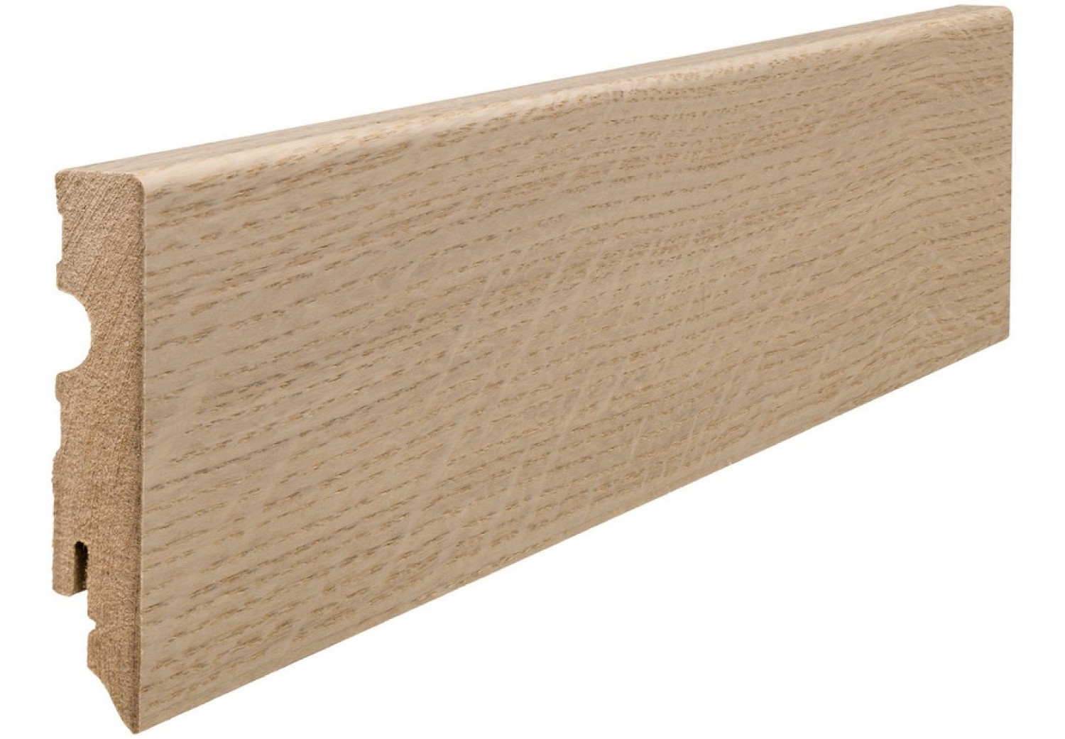 HARO Sockelleiste für Parkett Eiche puroweiß furniert geölt (15 x 80 x 2200 mm)