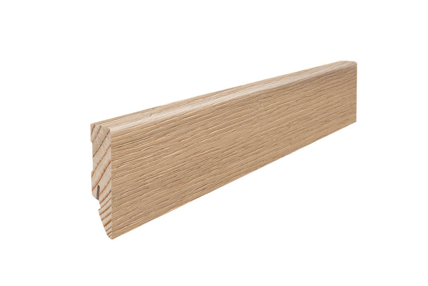 HARO Sockelleiste für Parkett Eiche lichtweiß strukturiert furniert matt versiegelt (16 x 58 x 2200 mm)