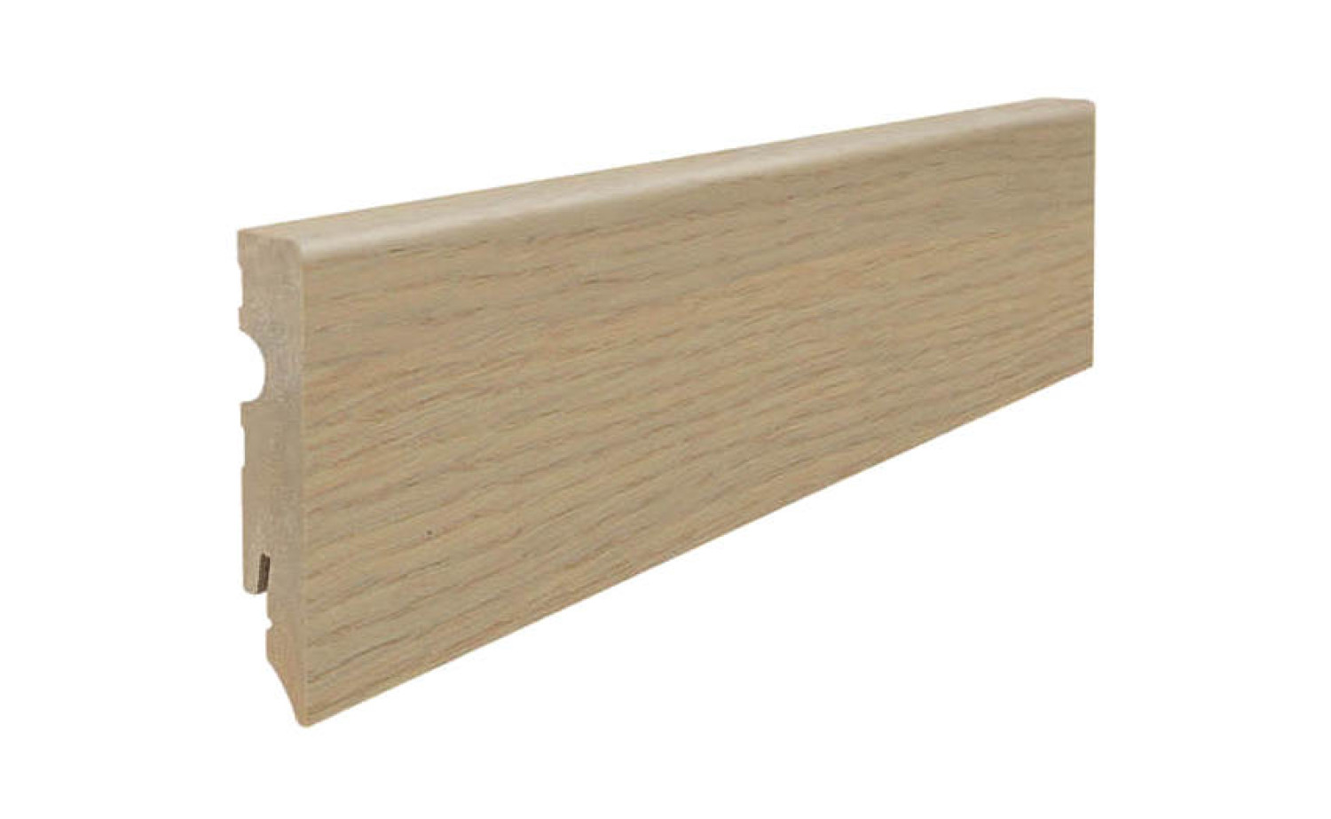 Ansicht von Sockelleiste für Parkett Eiche lichtweiß furniert (15 x 80 x 2200 mm) - Haro