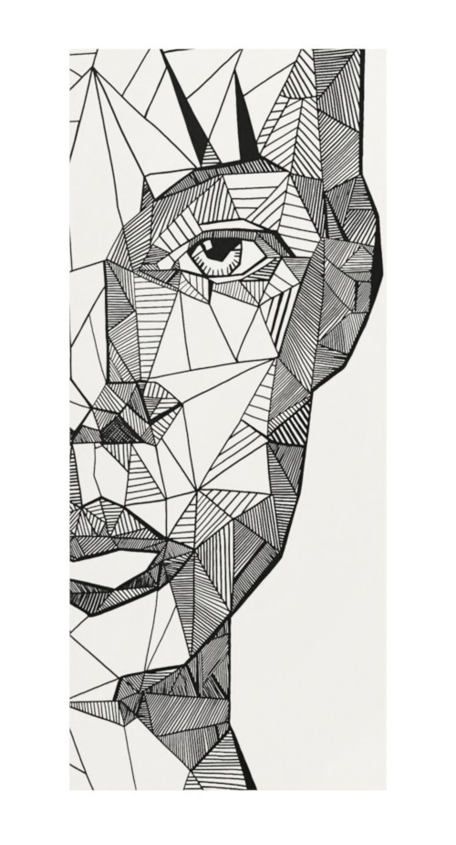 Original Geometrische Frau Leuchtedition eigene Innentür - Art of Demencia