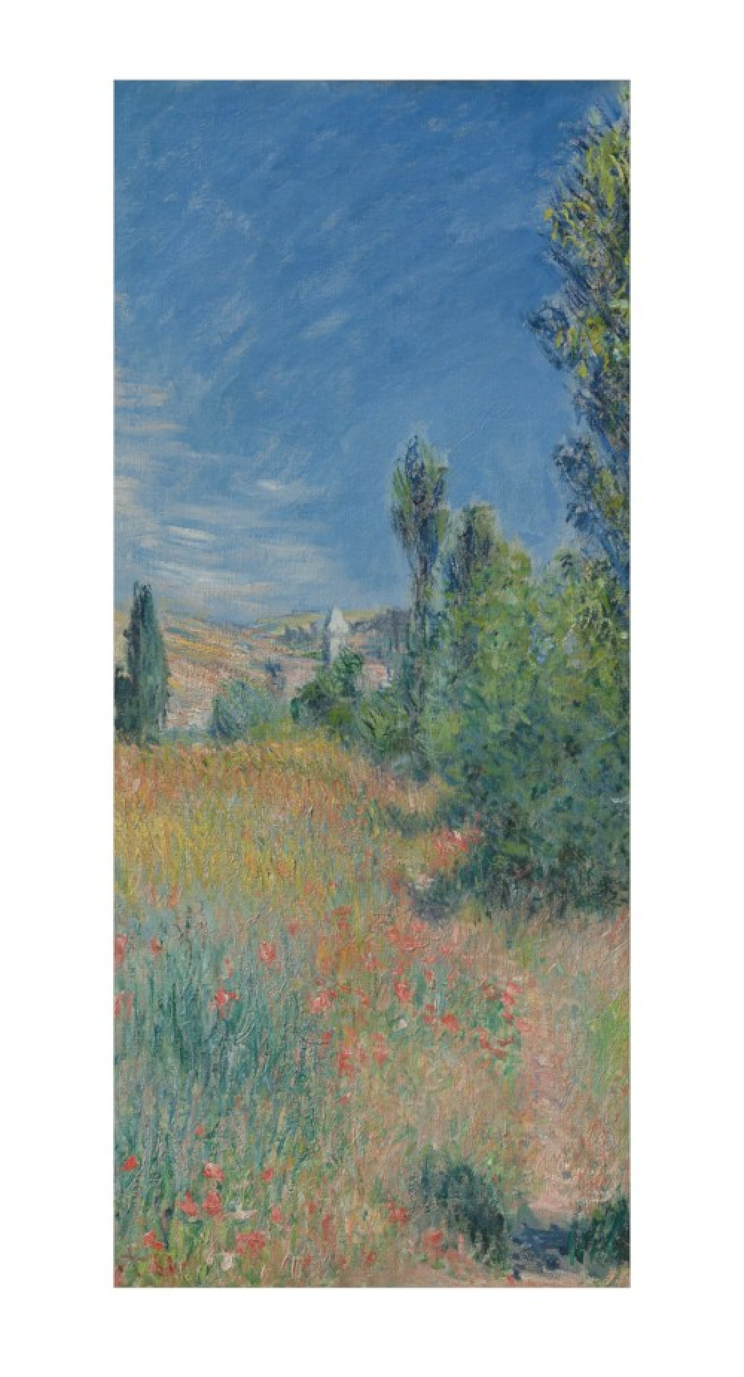 Claude Monet Reproduktion auf eigener Innentür Landschaft auf der Ile Saint martin